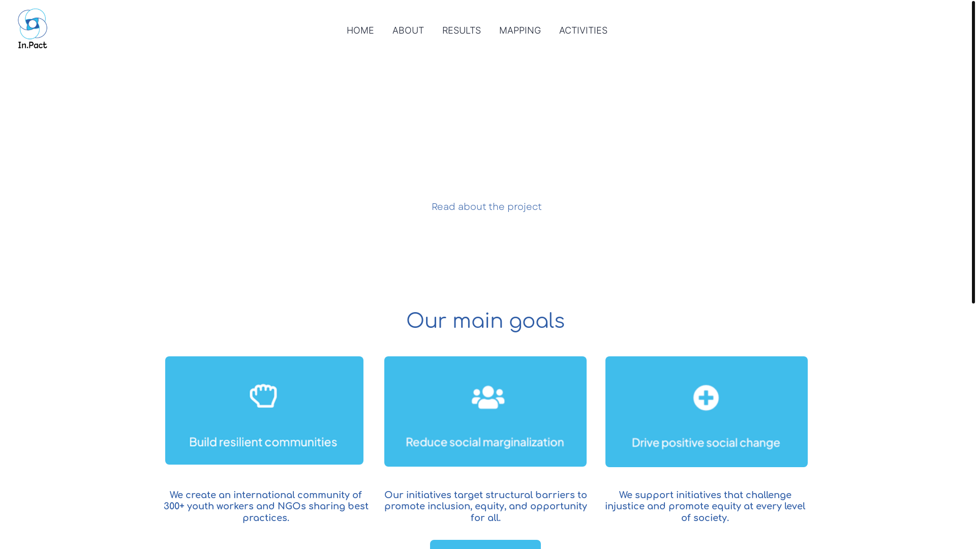 website screenshot of https://inpact-community.eu/