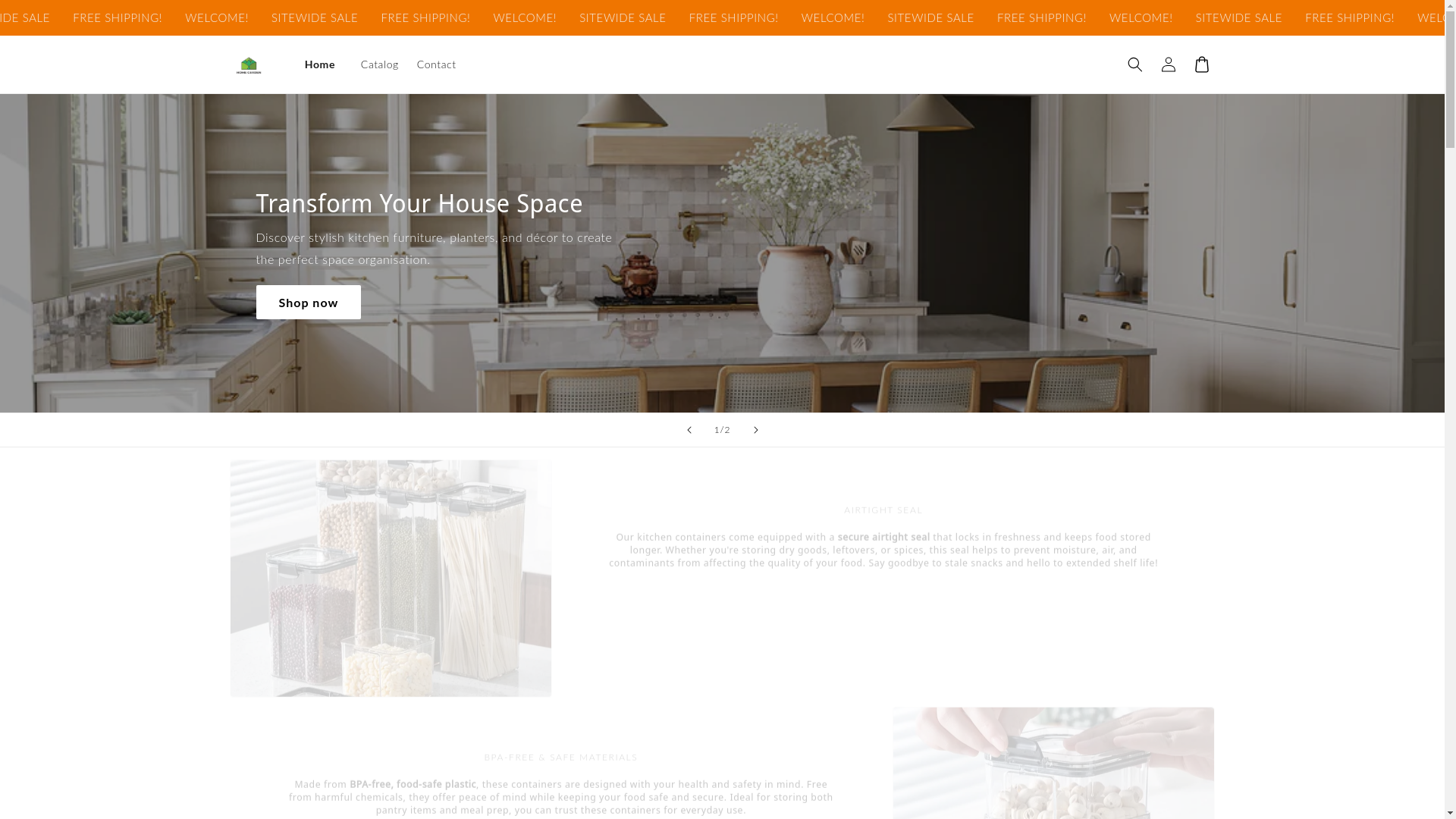 website screenshot of https://kagahome.store/