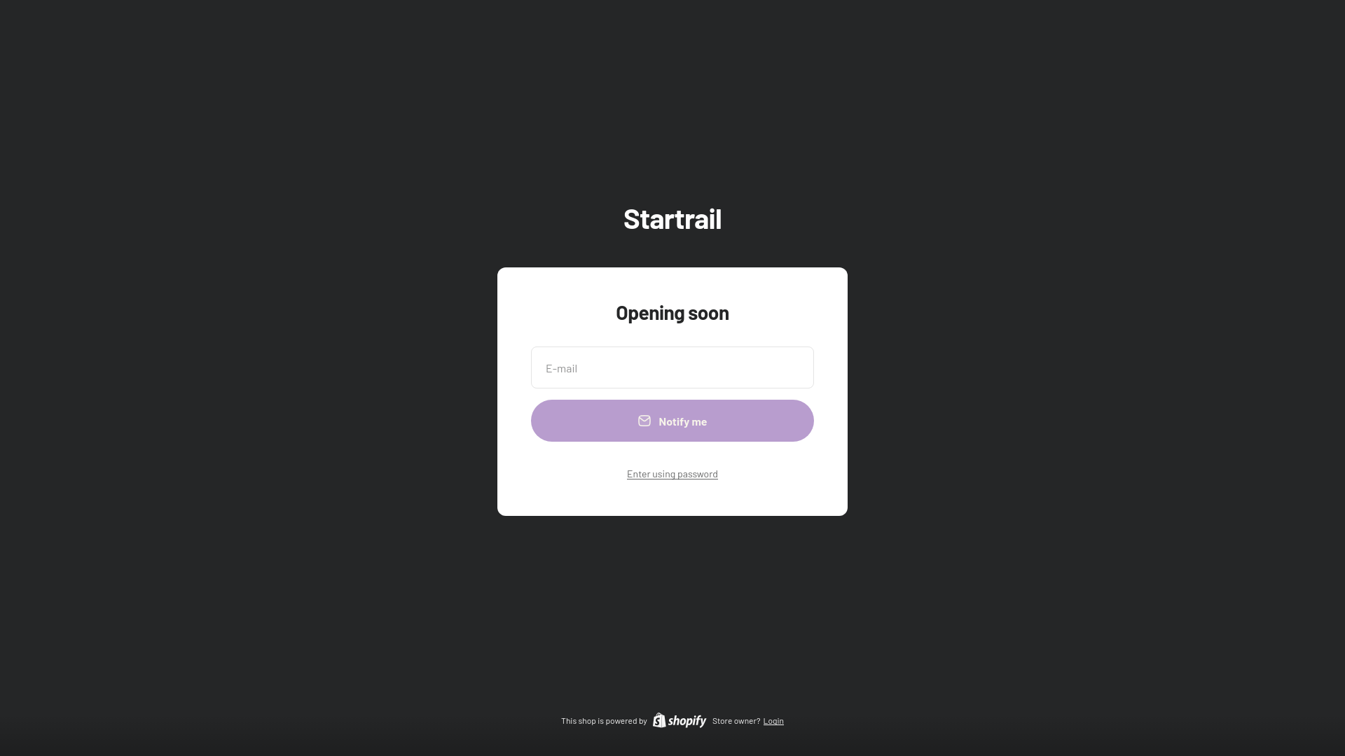website screenshot of https://startrailkids.com/