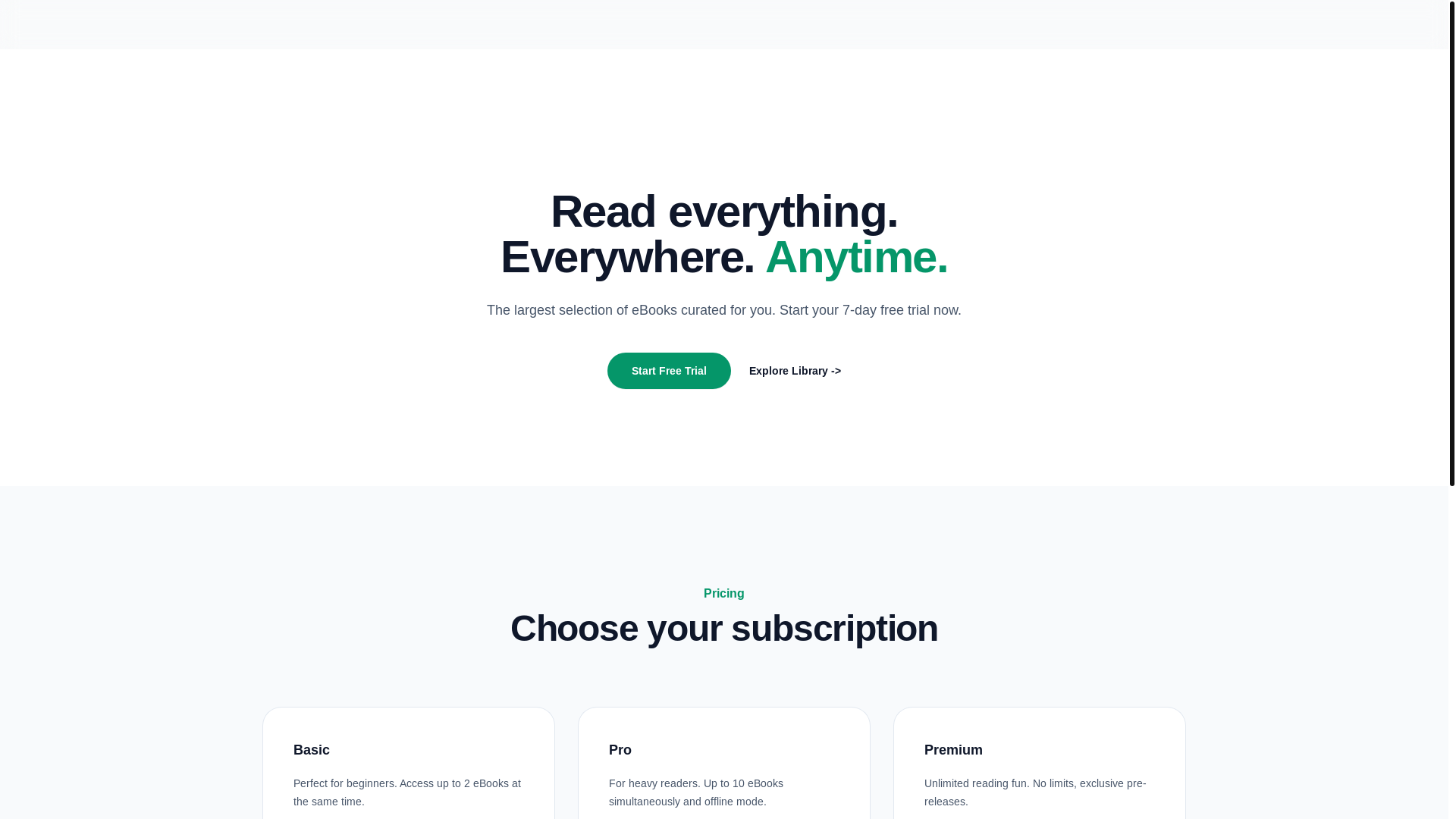 website screenshot of https://ebookly.io/