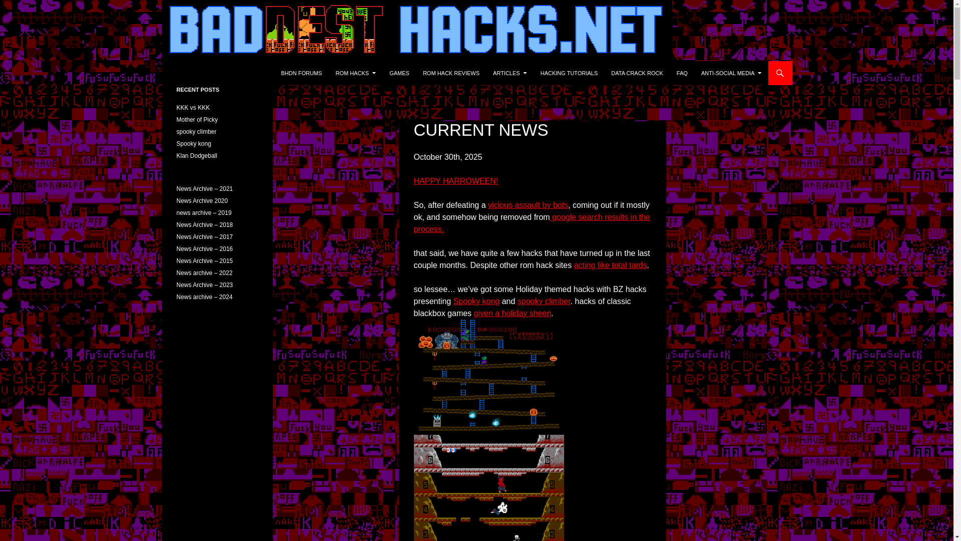 website screenshot of http://www.baddesthacks.net/