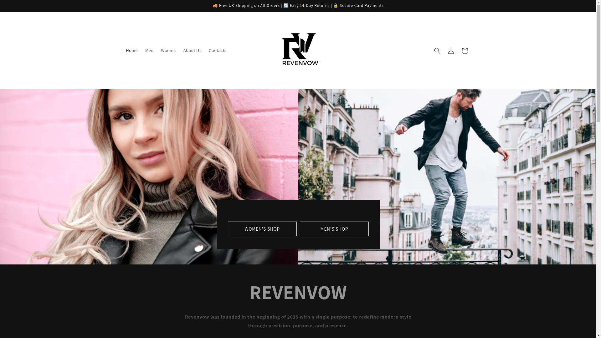 website screenshot of https://revenvow.com/