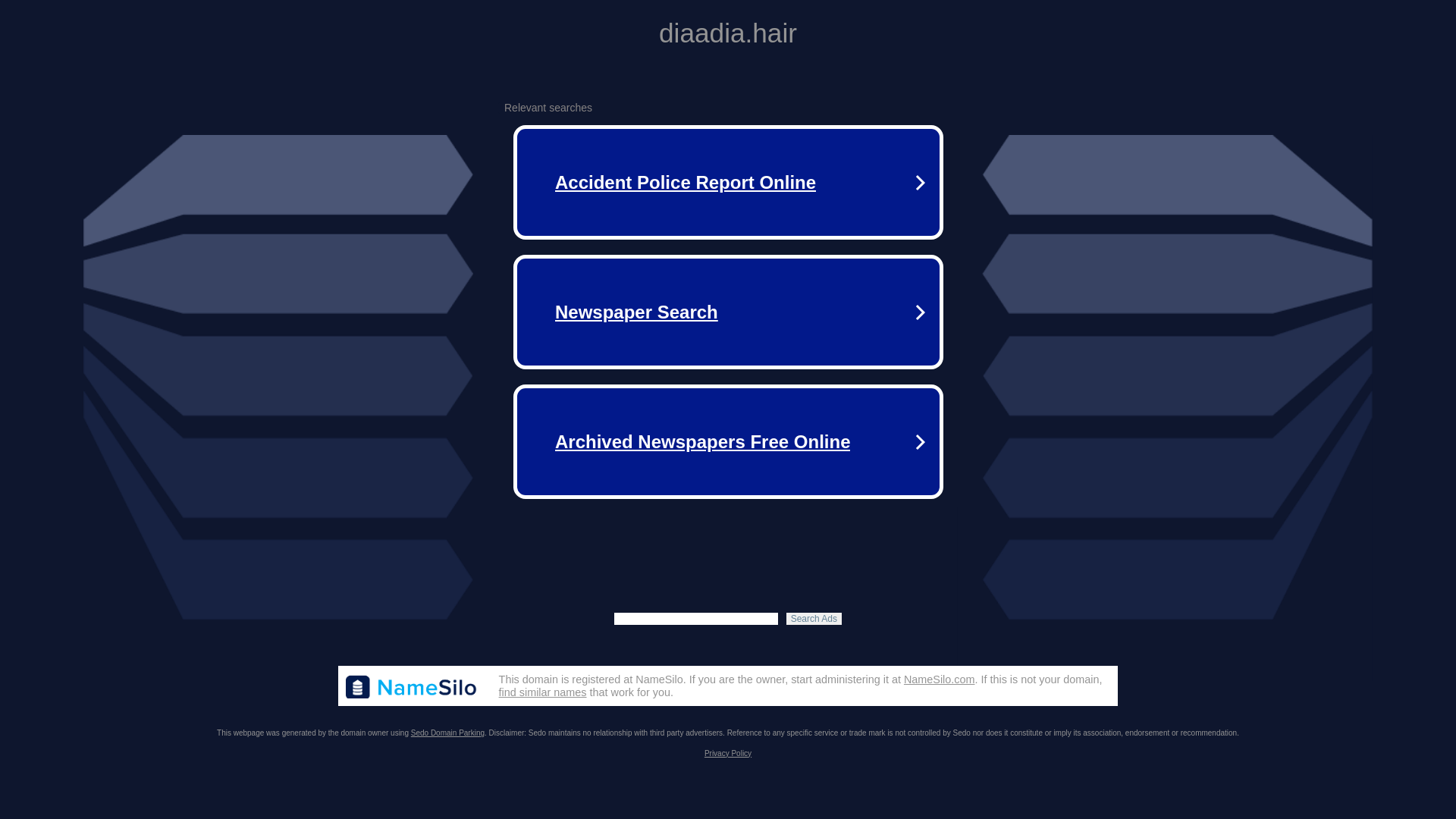 website screenshot of https://diaadia.hair/