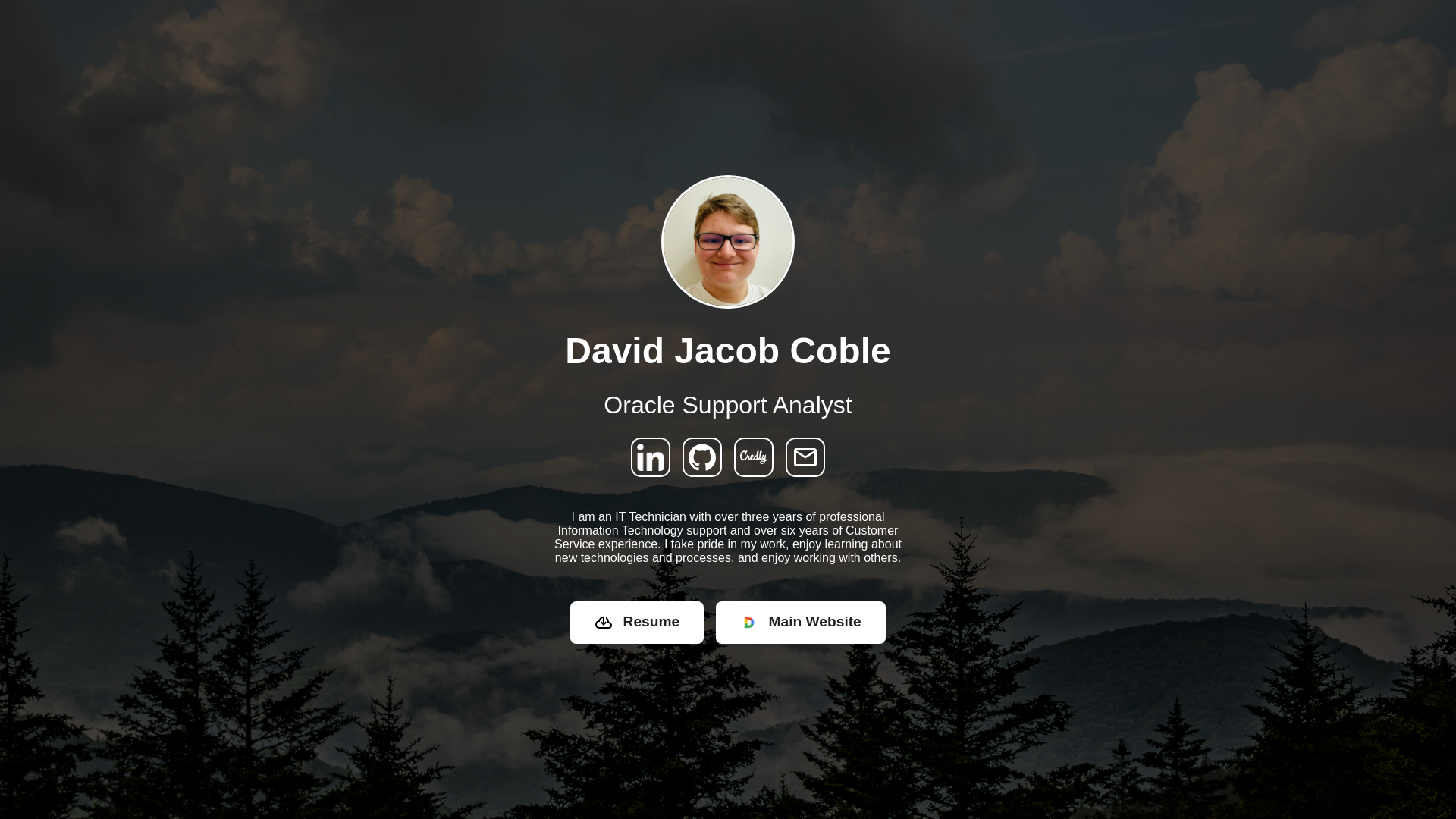 website screenshot of https://davidjcoble-link.pages.dev/