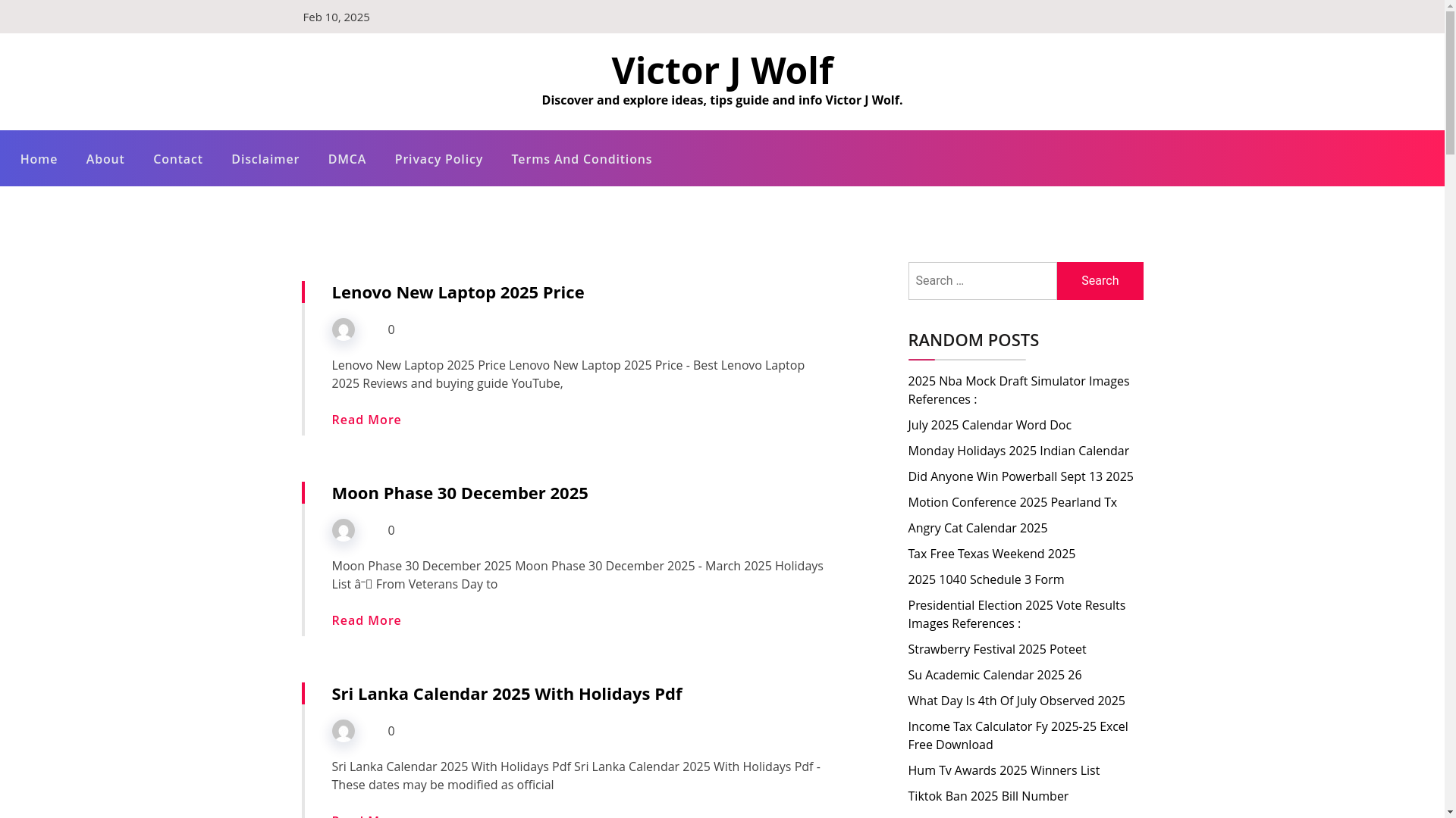 website screenshot of https://victorjwolfs.pages.dev/