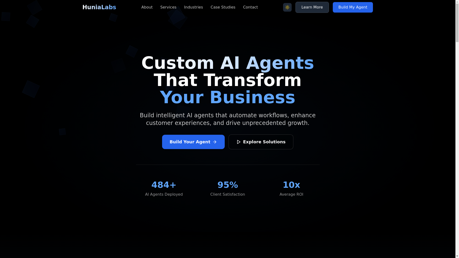 website screenshot of https://hunialabs.pages.dev/