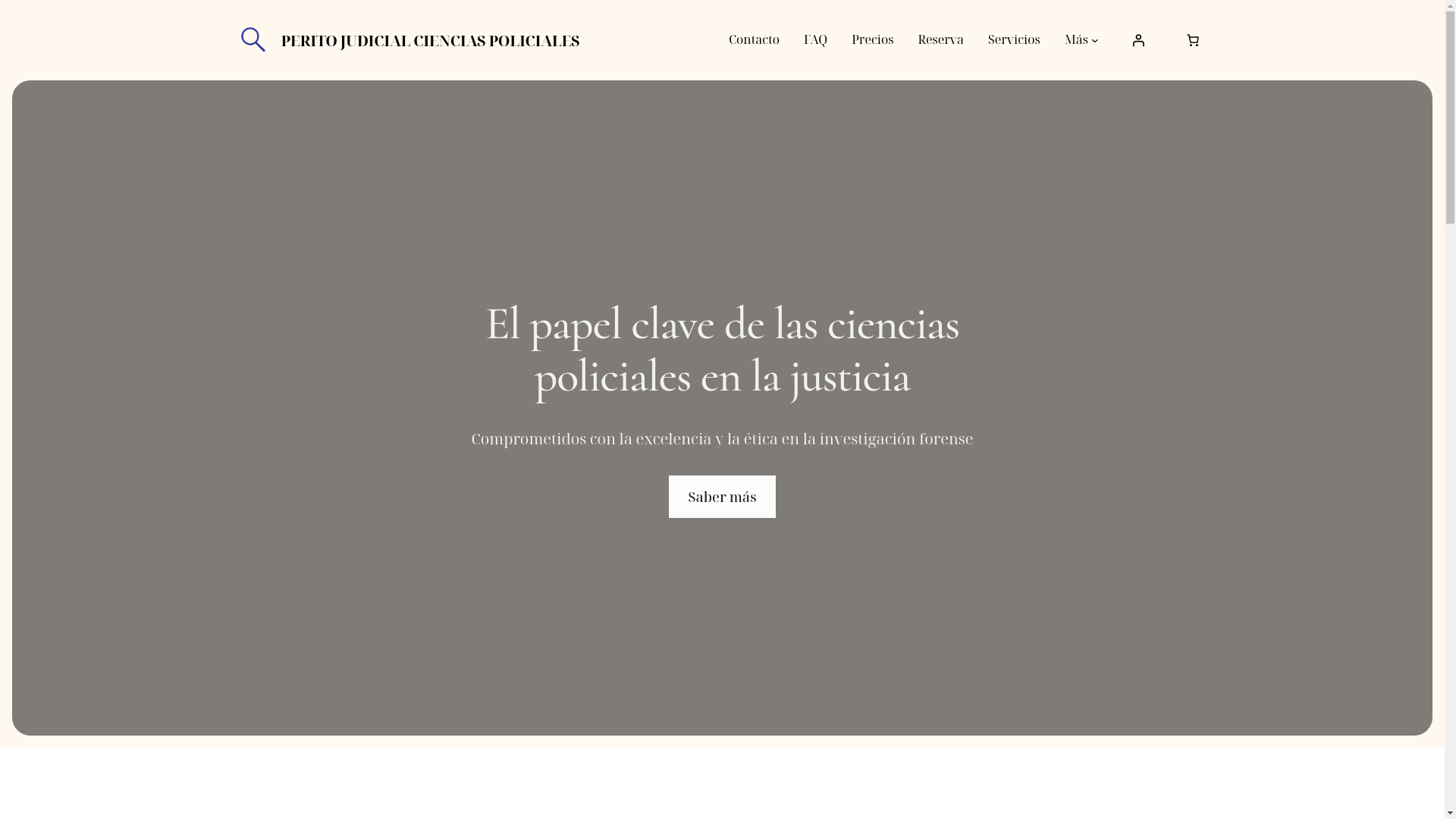 website screenshot of https://cienciaspoliciales.es/