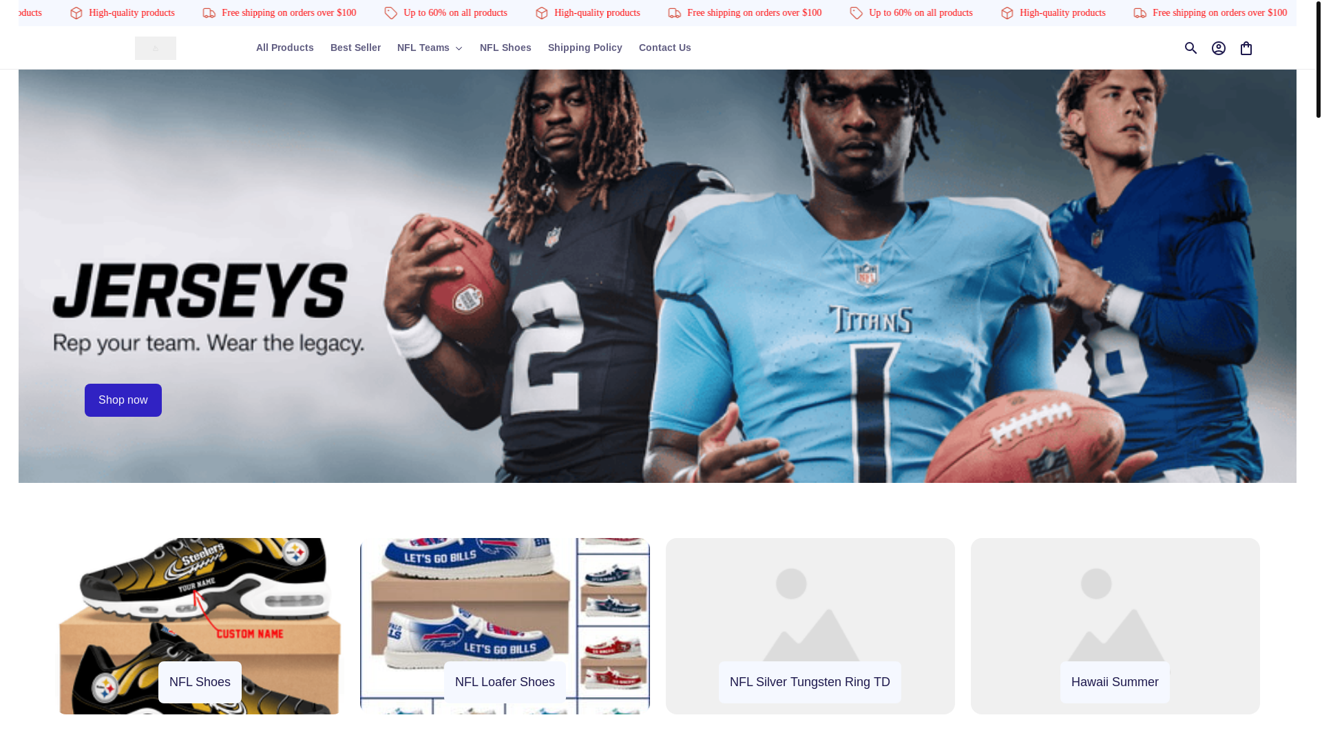 website screenshot of https://nvhsportteams.com/