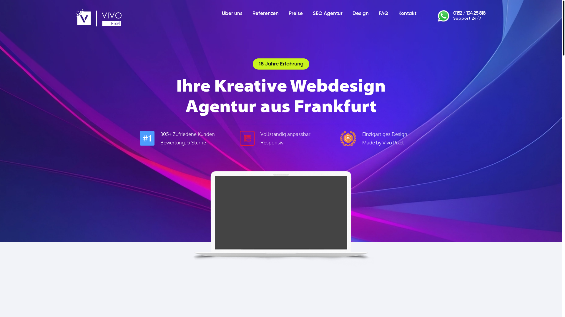 website screenshot of https://vivopixel.de/