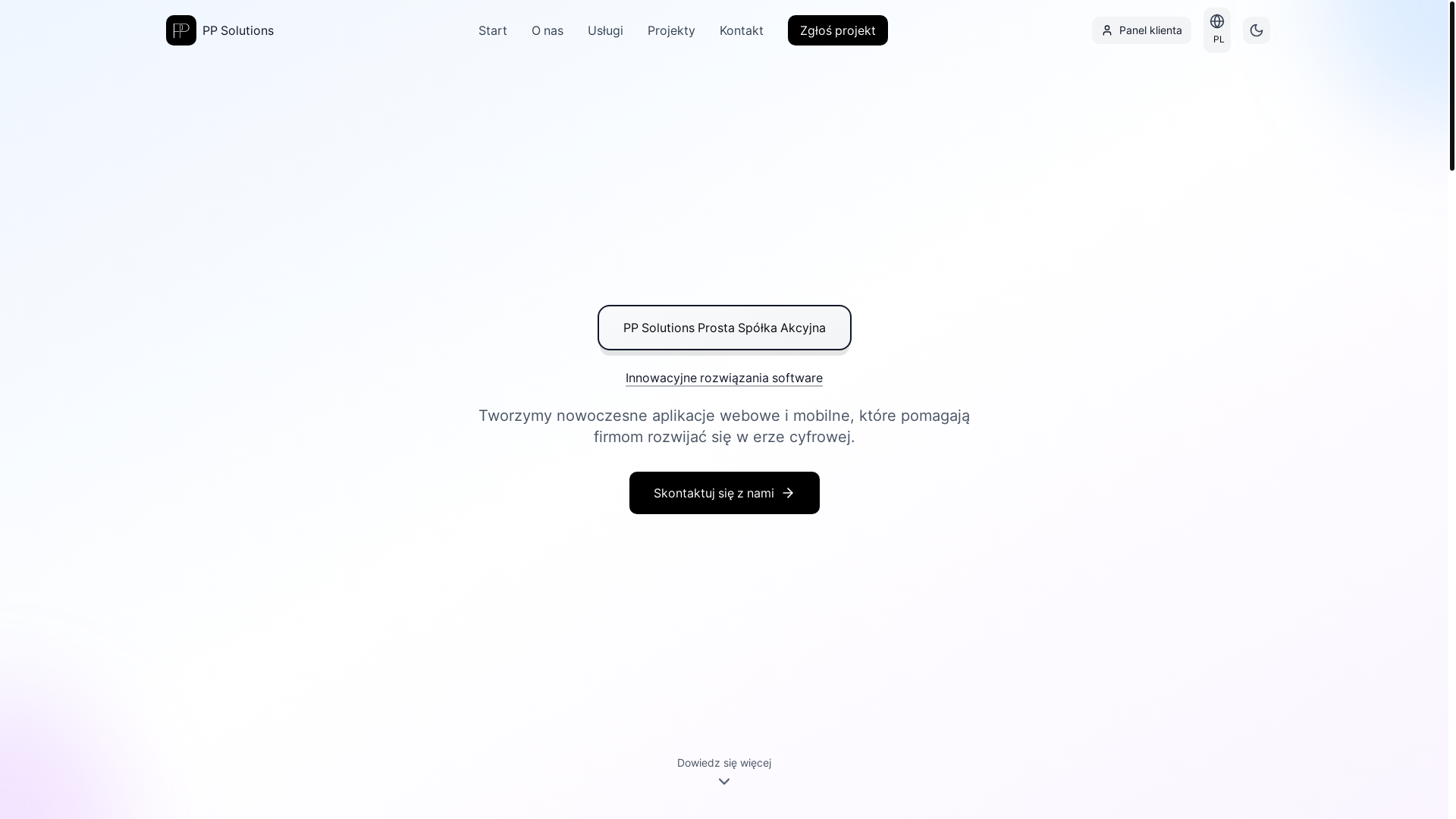 website screenshot of https://ppsolutions.com.pl/