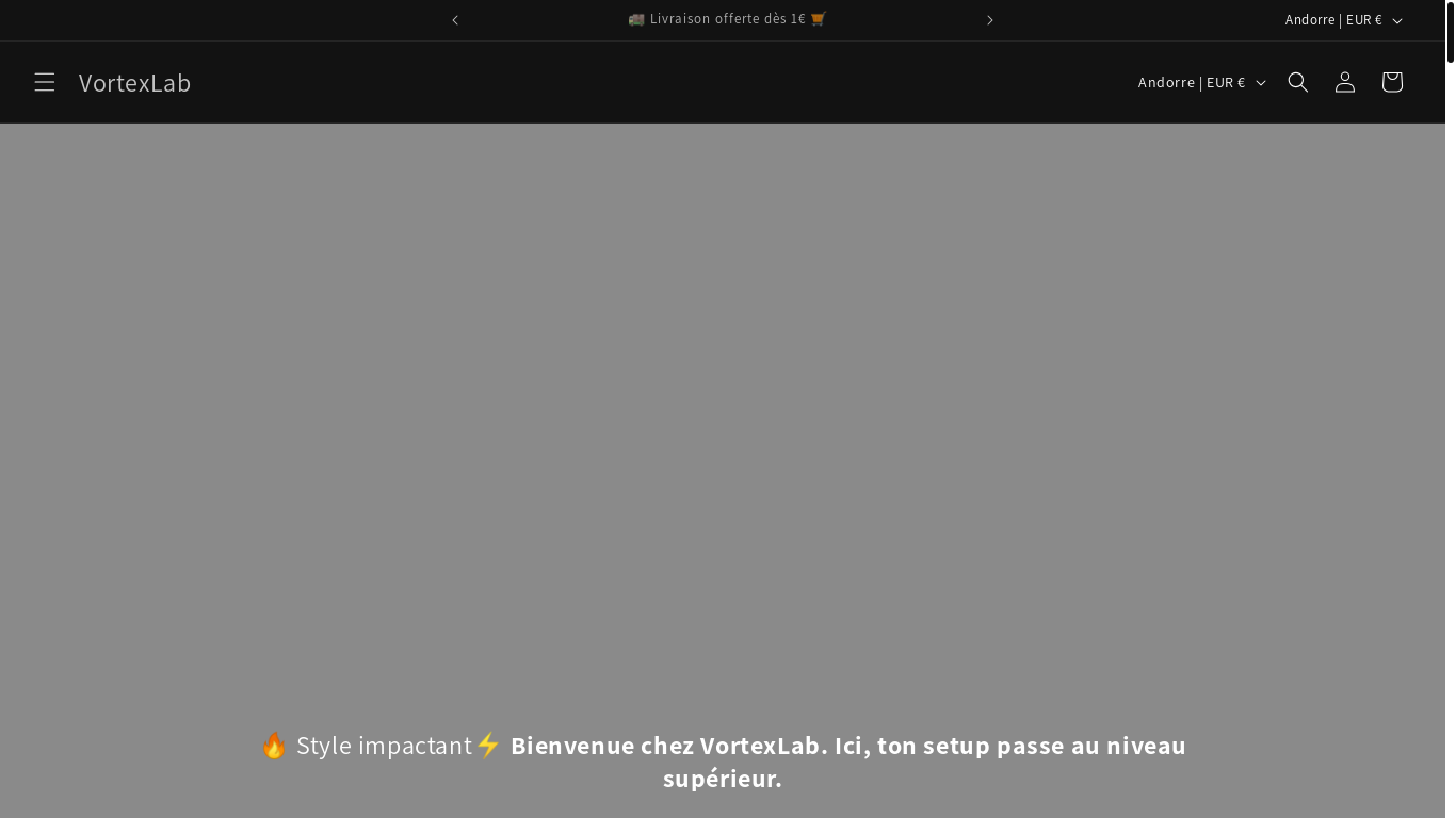 website screenshot of https://vortexlab.store/