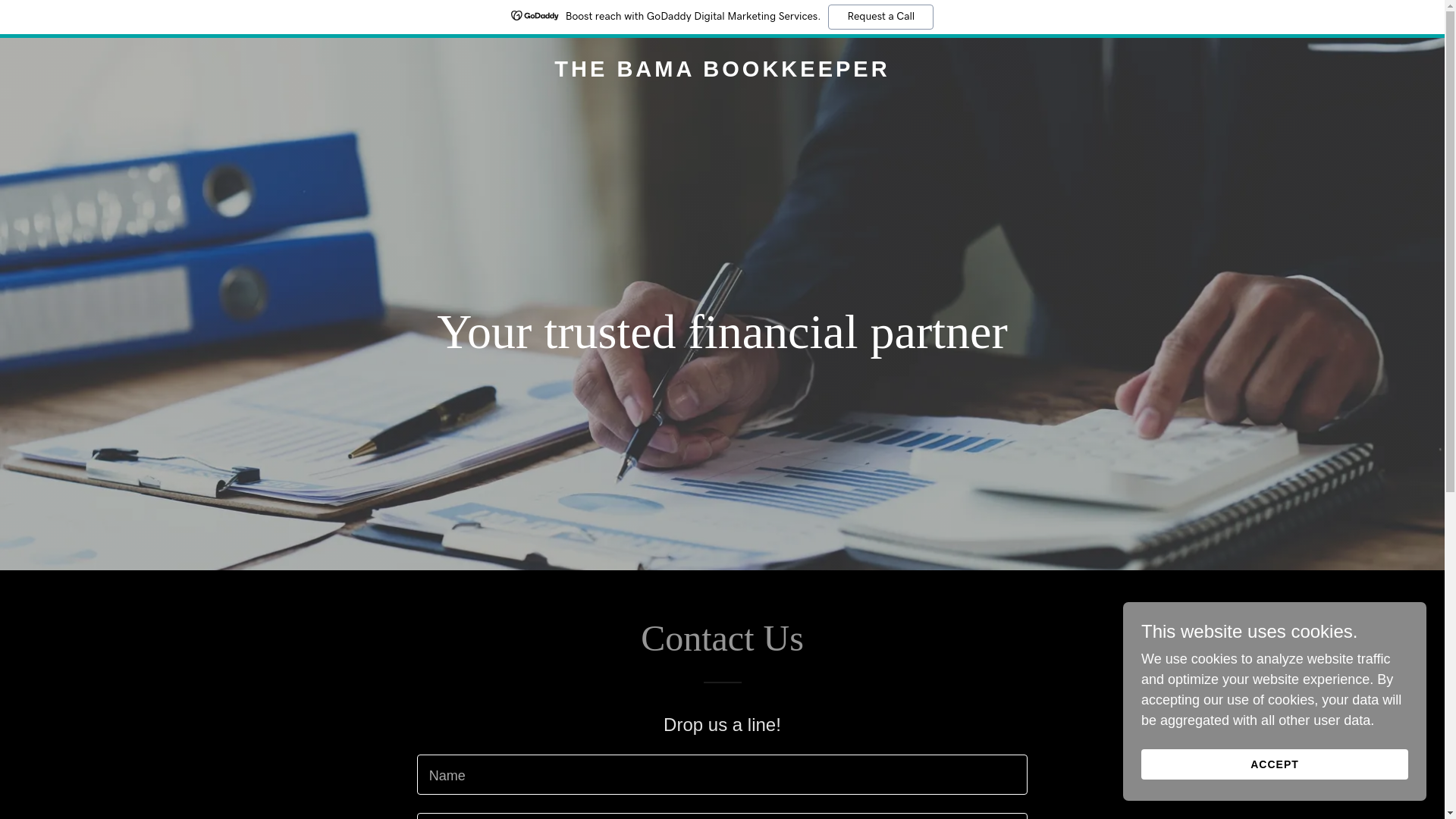 website screenshot of https://thebamabookkeeper.com/