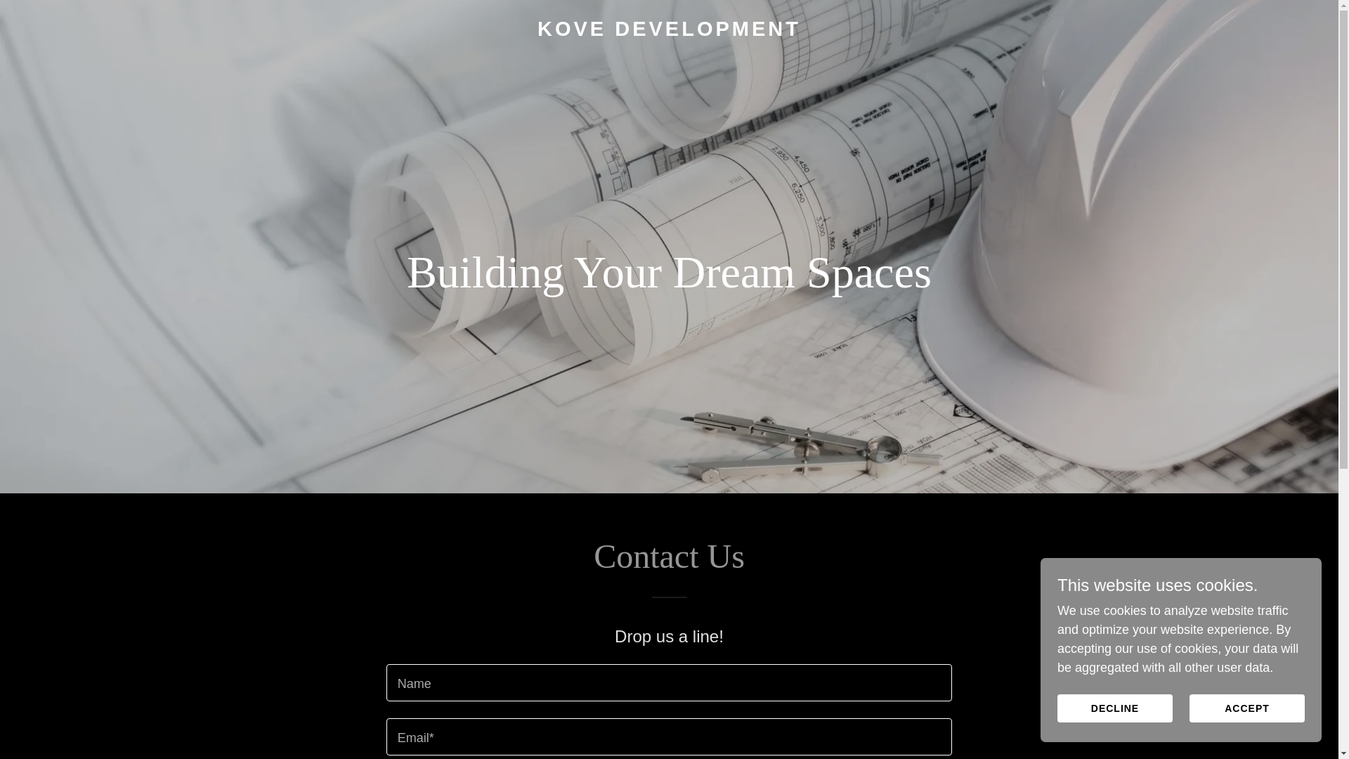 website screenshot of https://kovedevelopment.com/