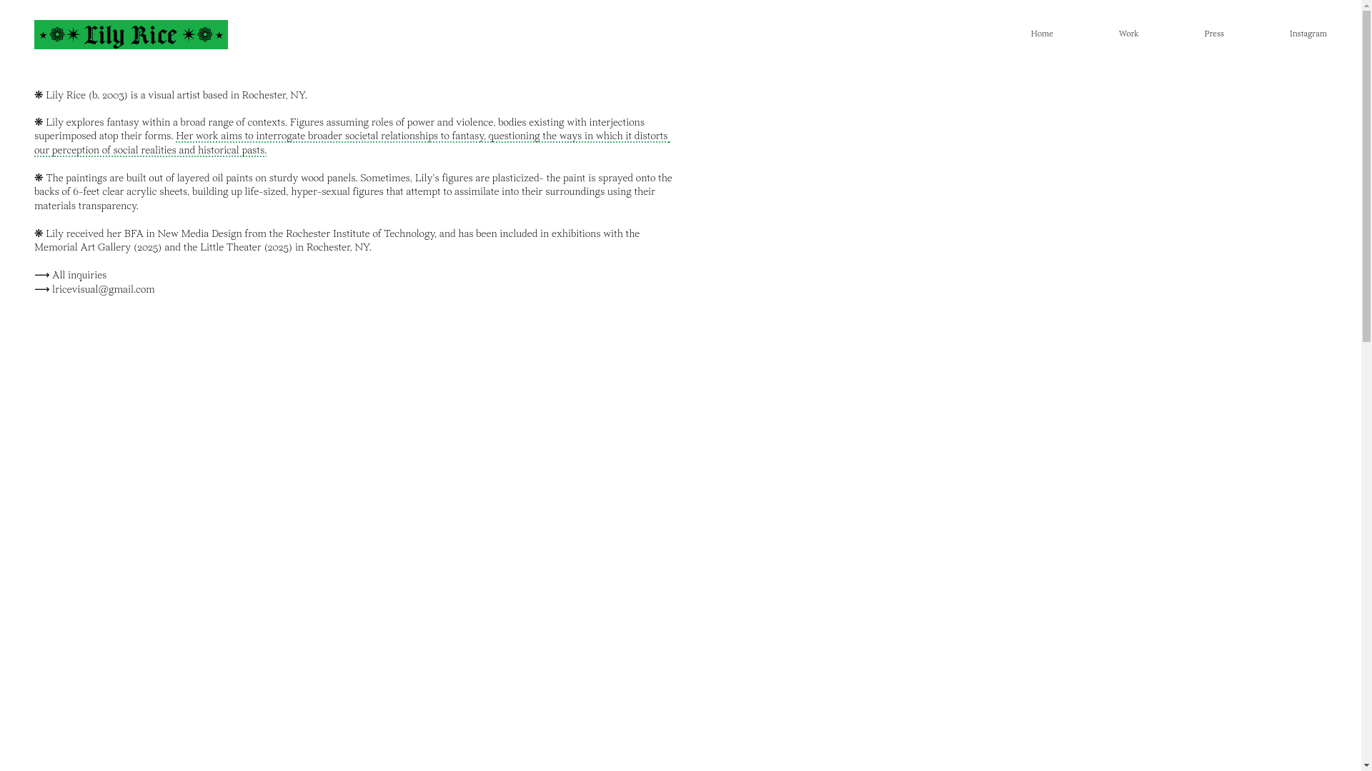 website screenshot of https://lilyrice.online/