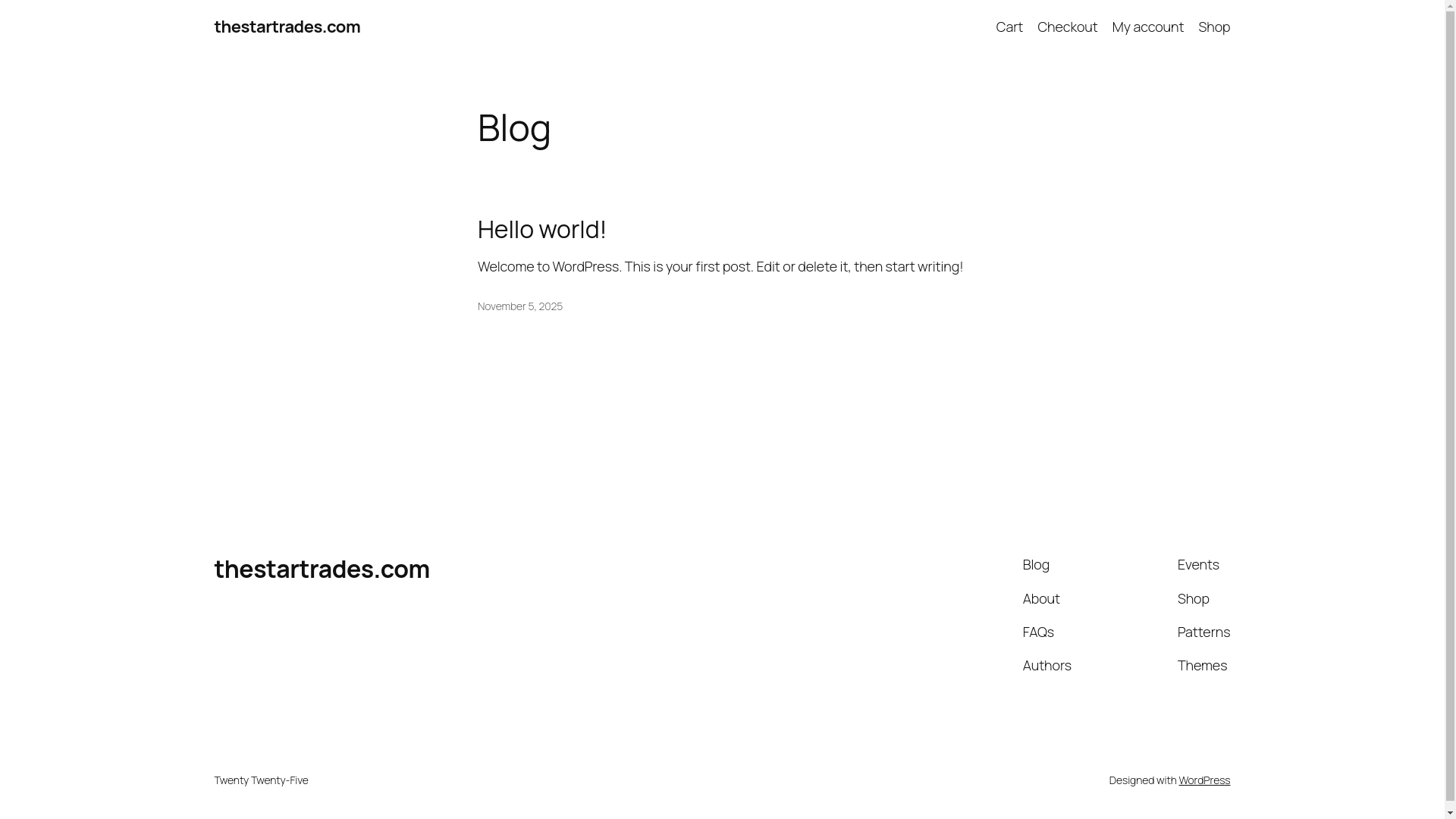 website screenshot of https://thestartrades.com/