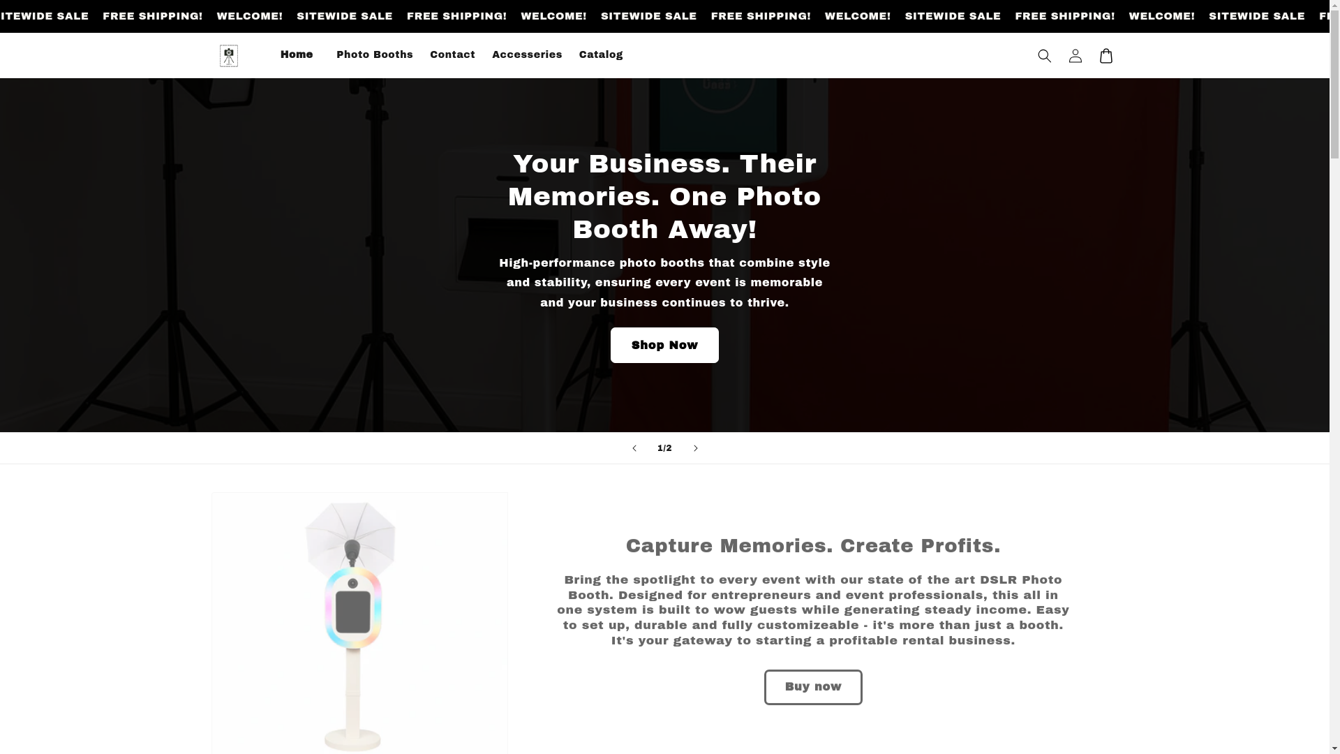 website screenshot of https://neweraphotobooth.com/