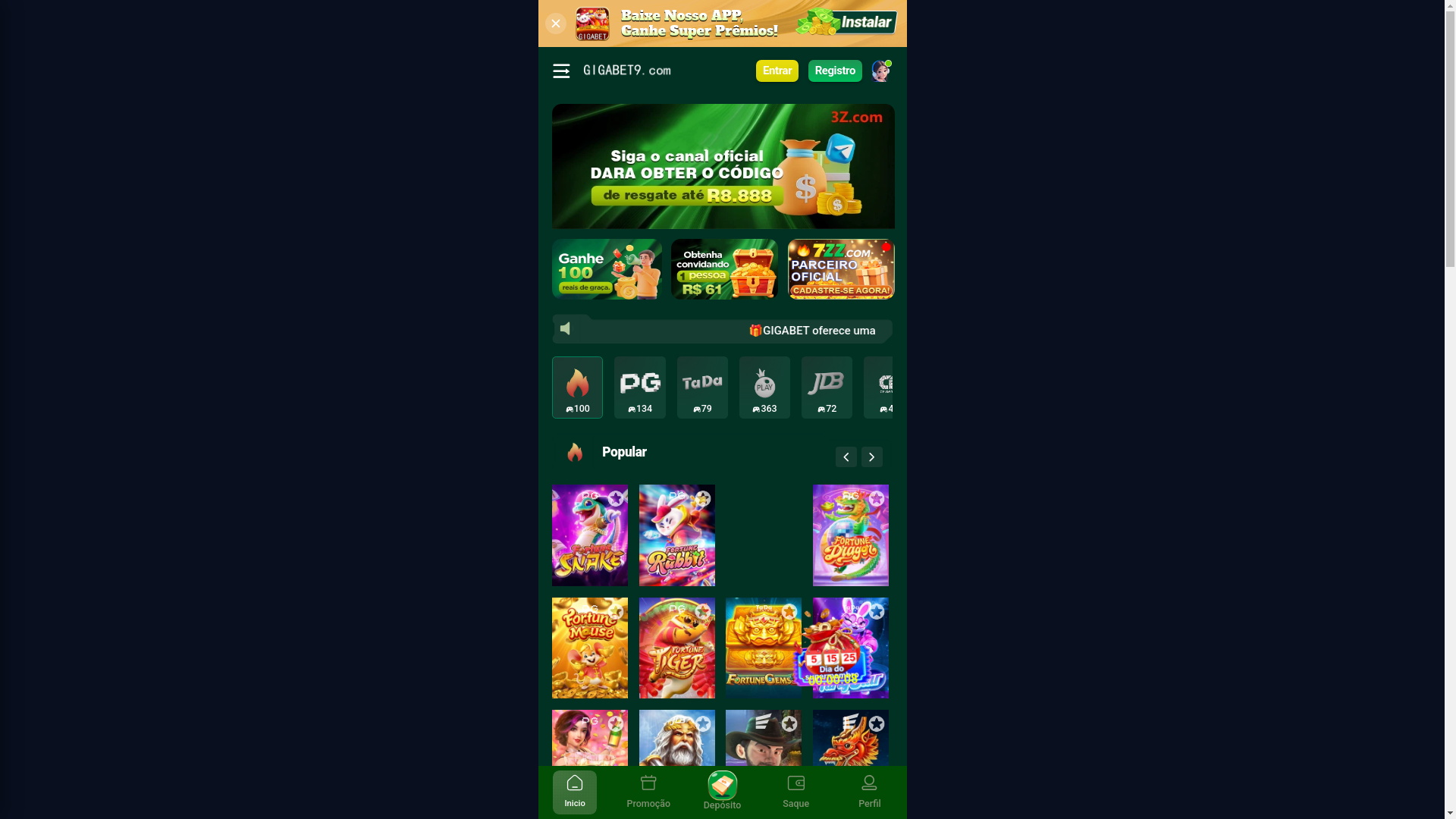 website screenshot of https://gigabet9.com/