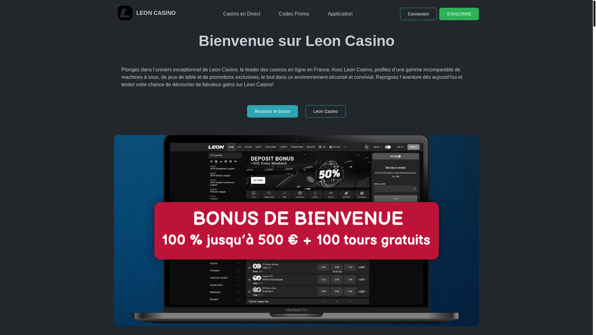 website screenshot of https://leoncasino-fr-fr.pages.dev/