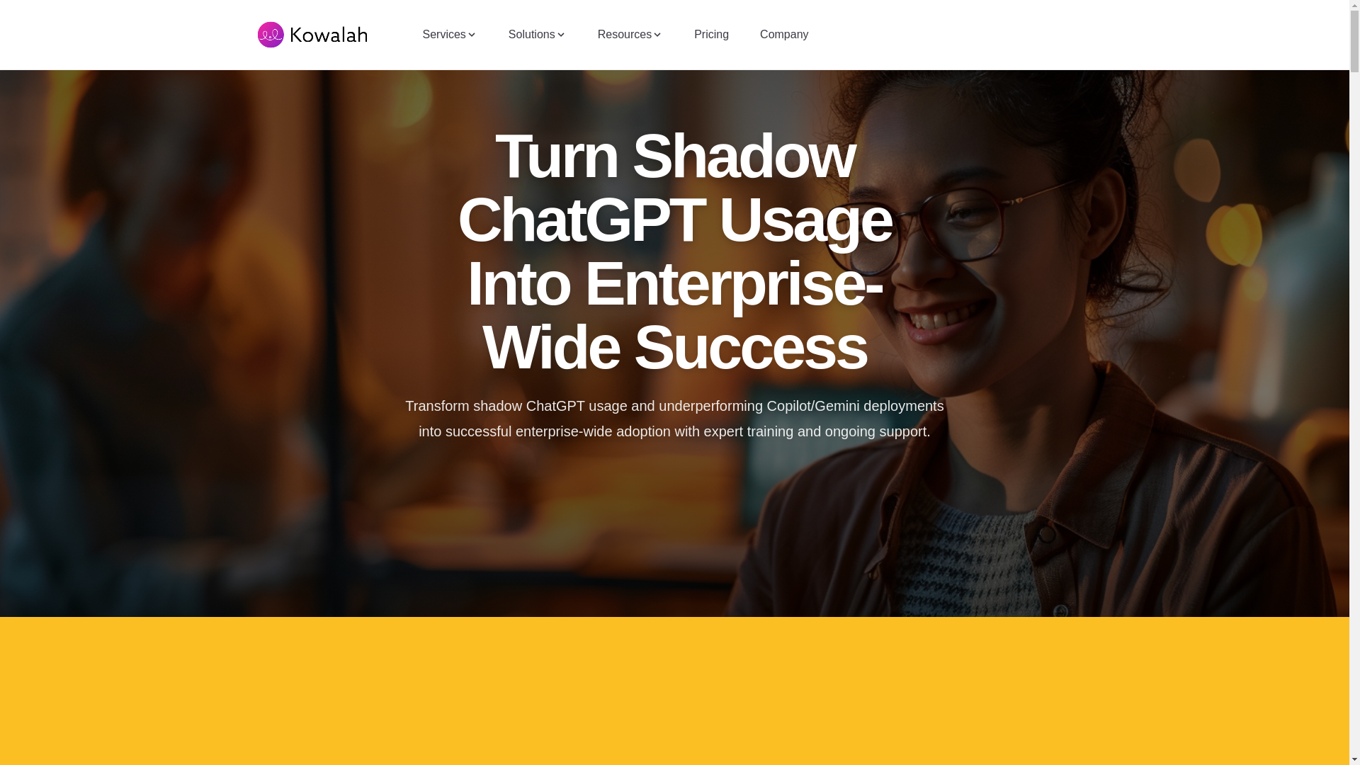 website screenshot of https://kowalahsolution.com/