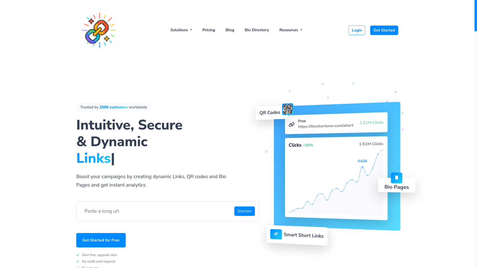 website screenshot of https://theshortener.com/