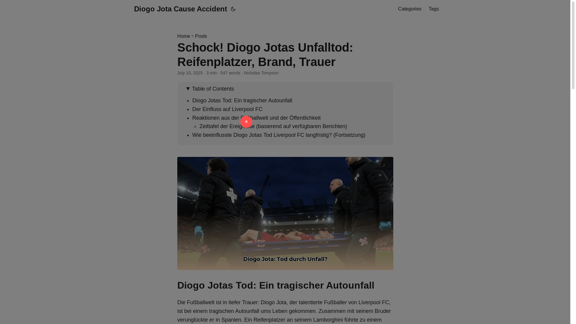 website screenshot of https://diogo-jota-cause-accident.pages.dev/