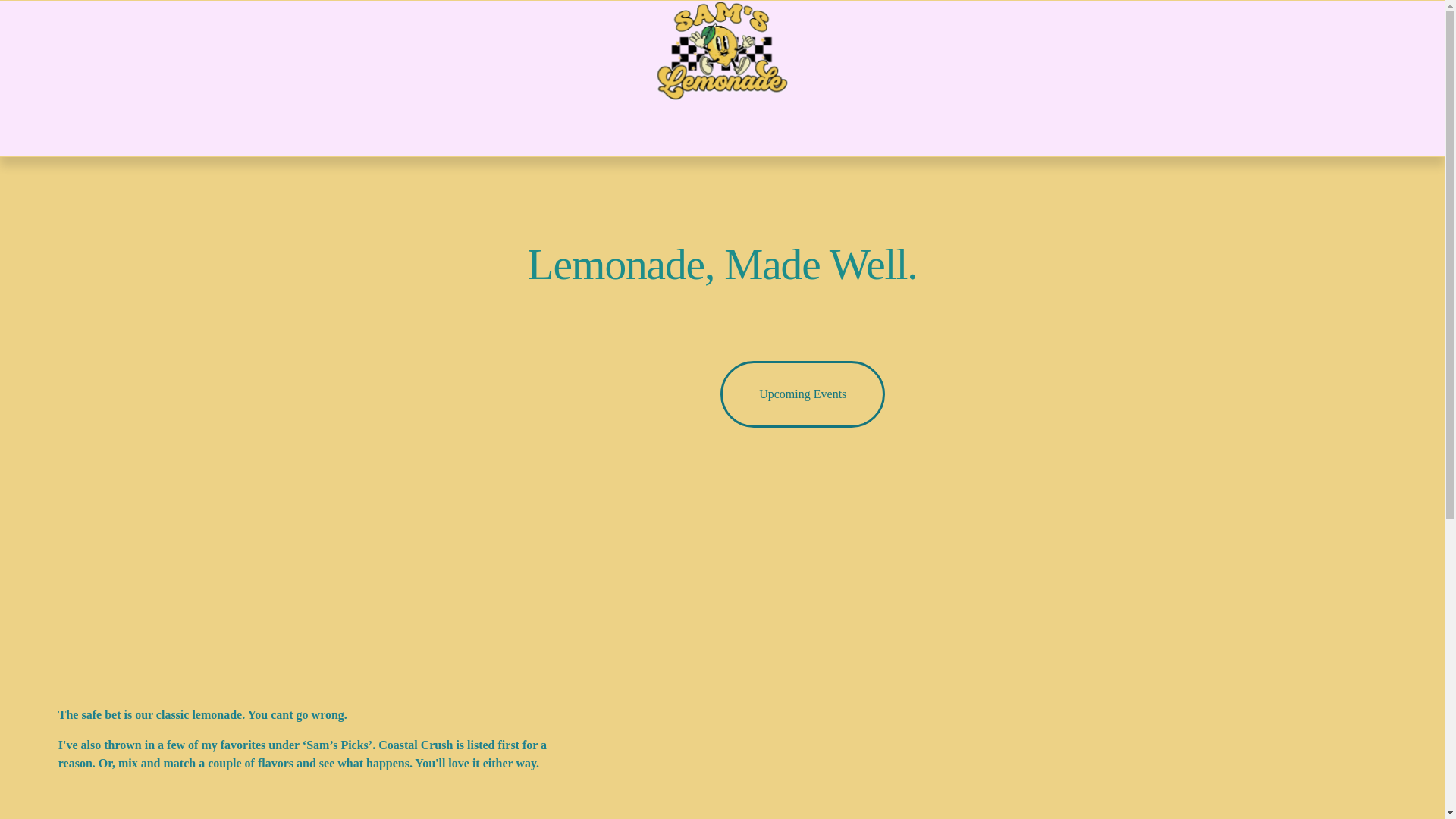 website screenshot of https://samslemonadewny.com/
