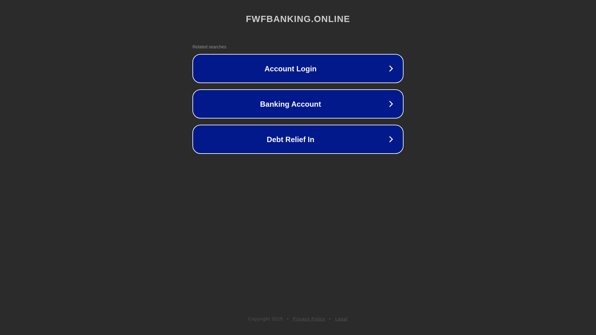 website screenshot of https://fwfbanking.online/