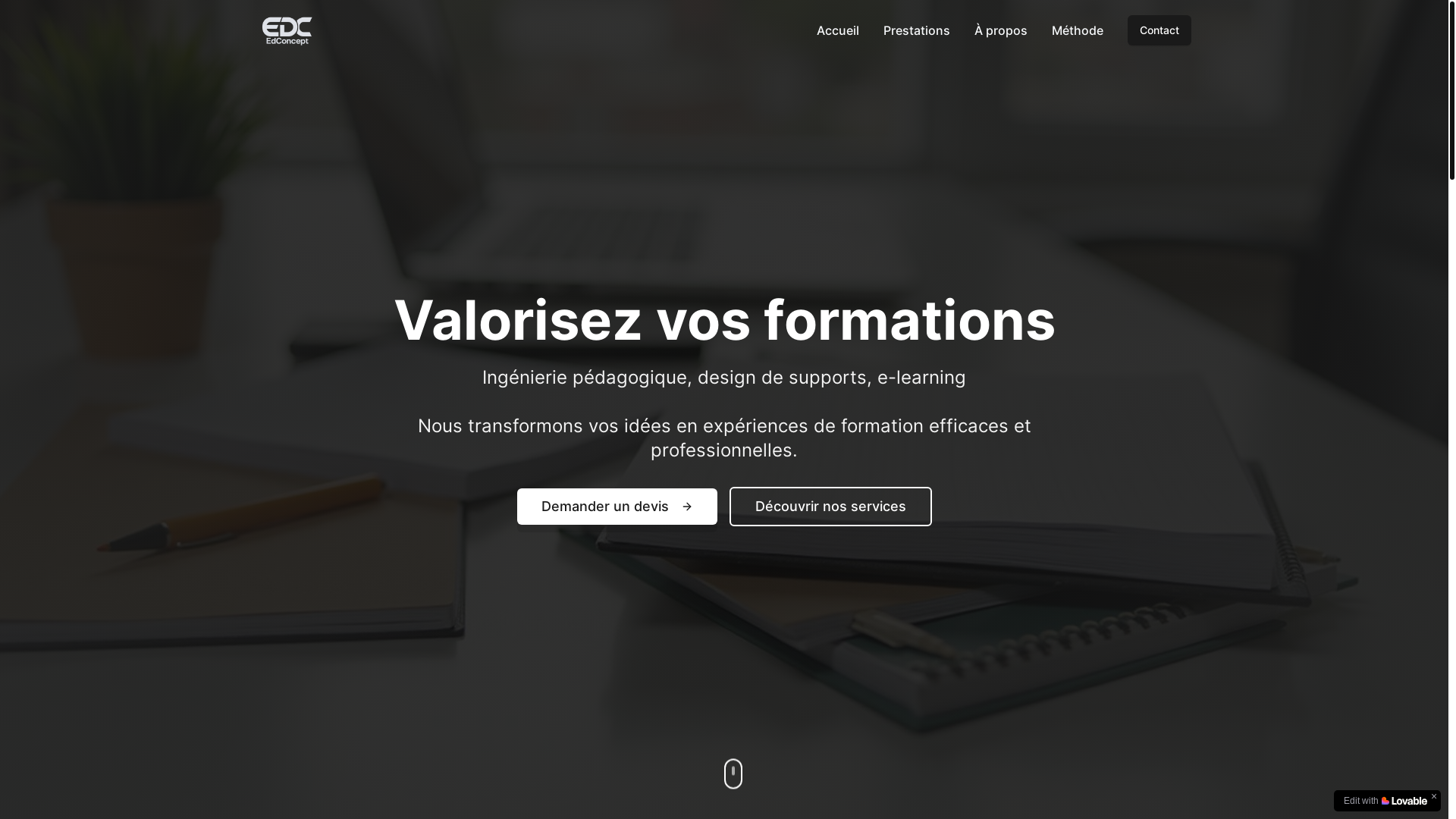website screenshot of https://edconcept.eu/