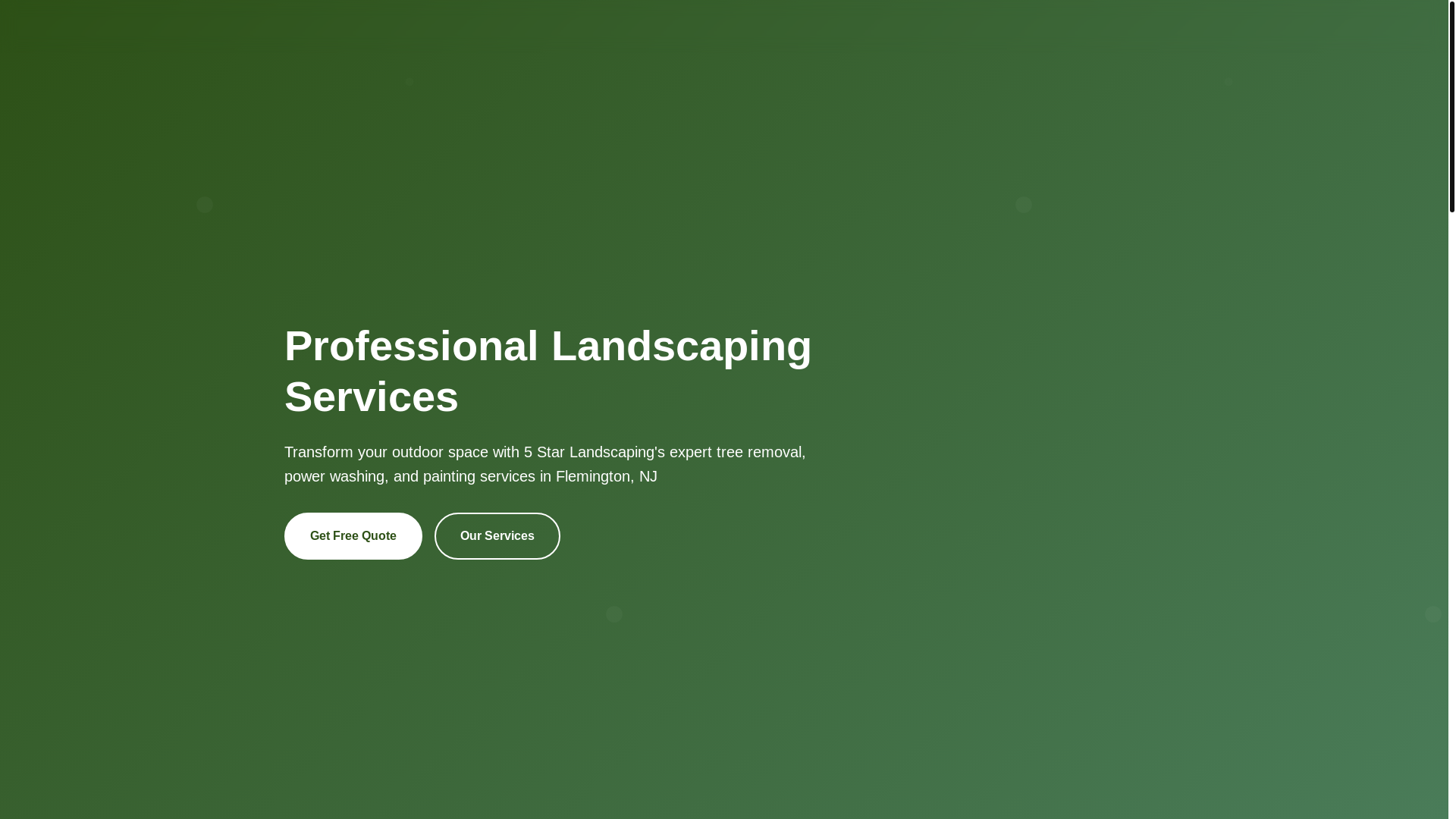 website screenshot of https://fivestarlandscapingnj.com/