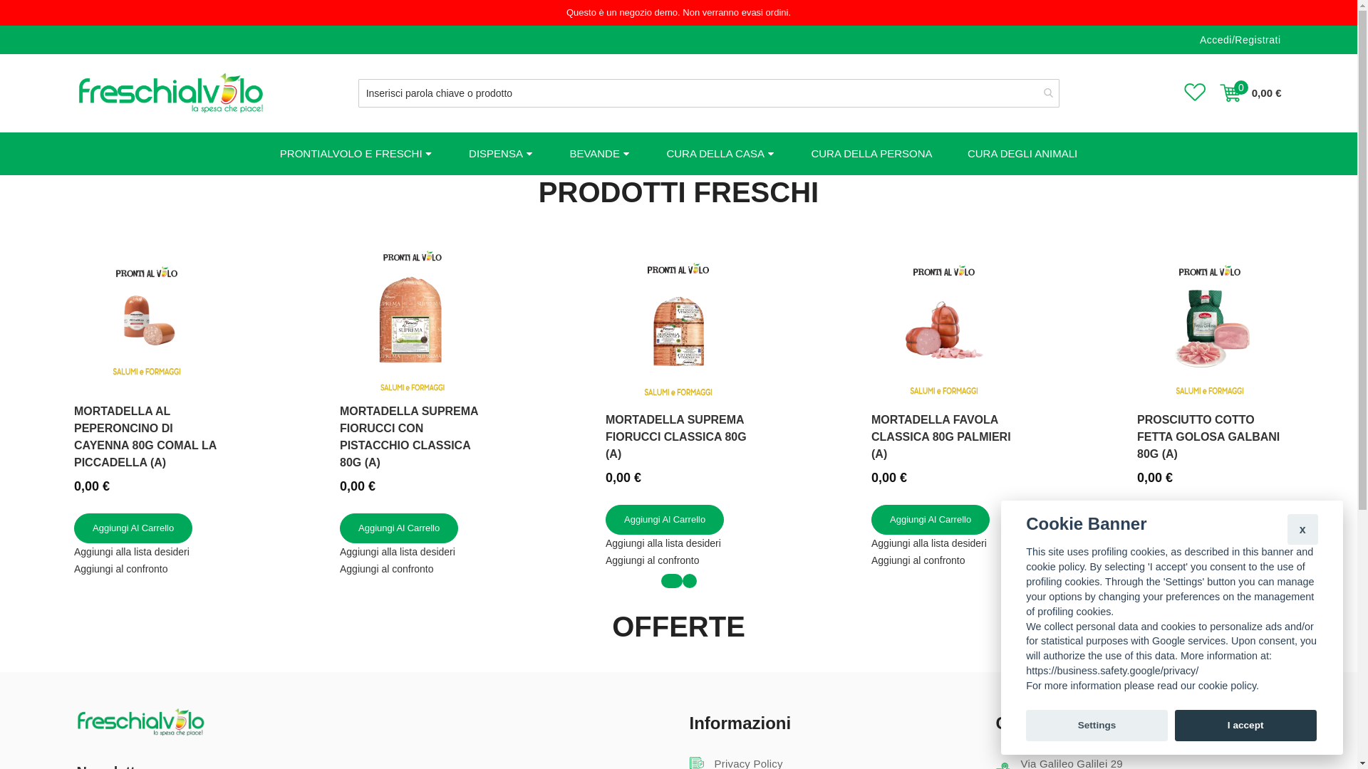 website screenshot of https://freschialvolo.it/