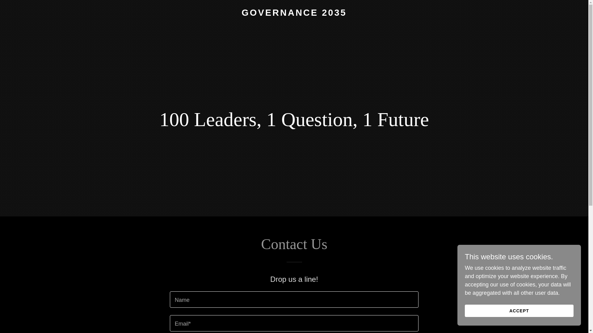 website screenshot of https://governance2035.org/