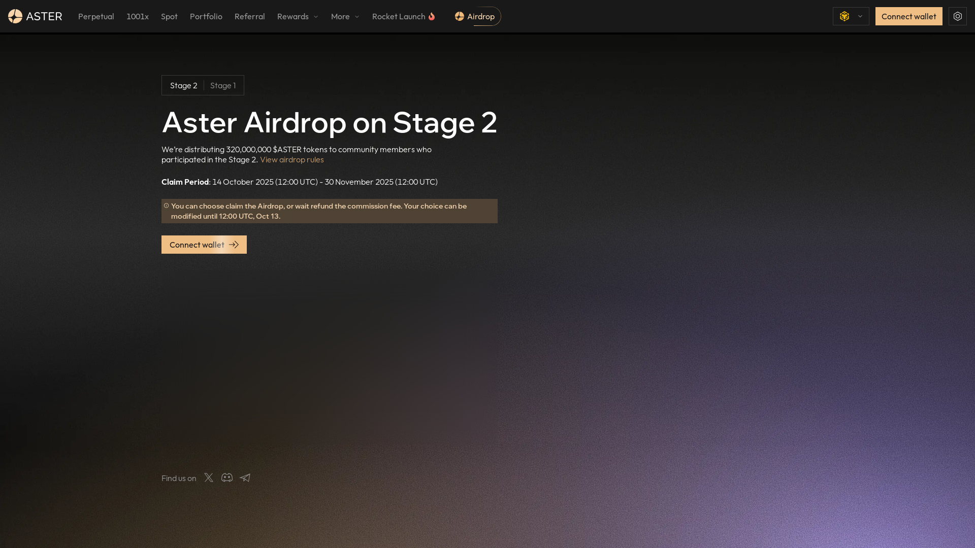 website screenshot of https://asterdex-1k90.pages.dev/