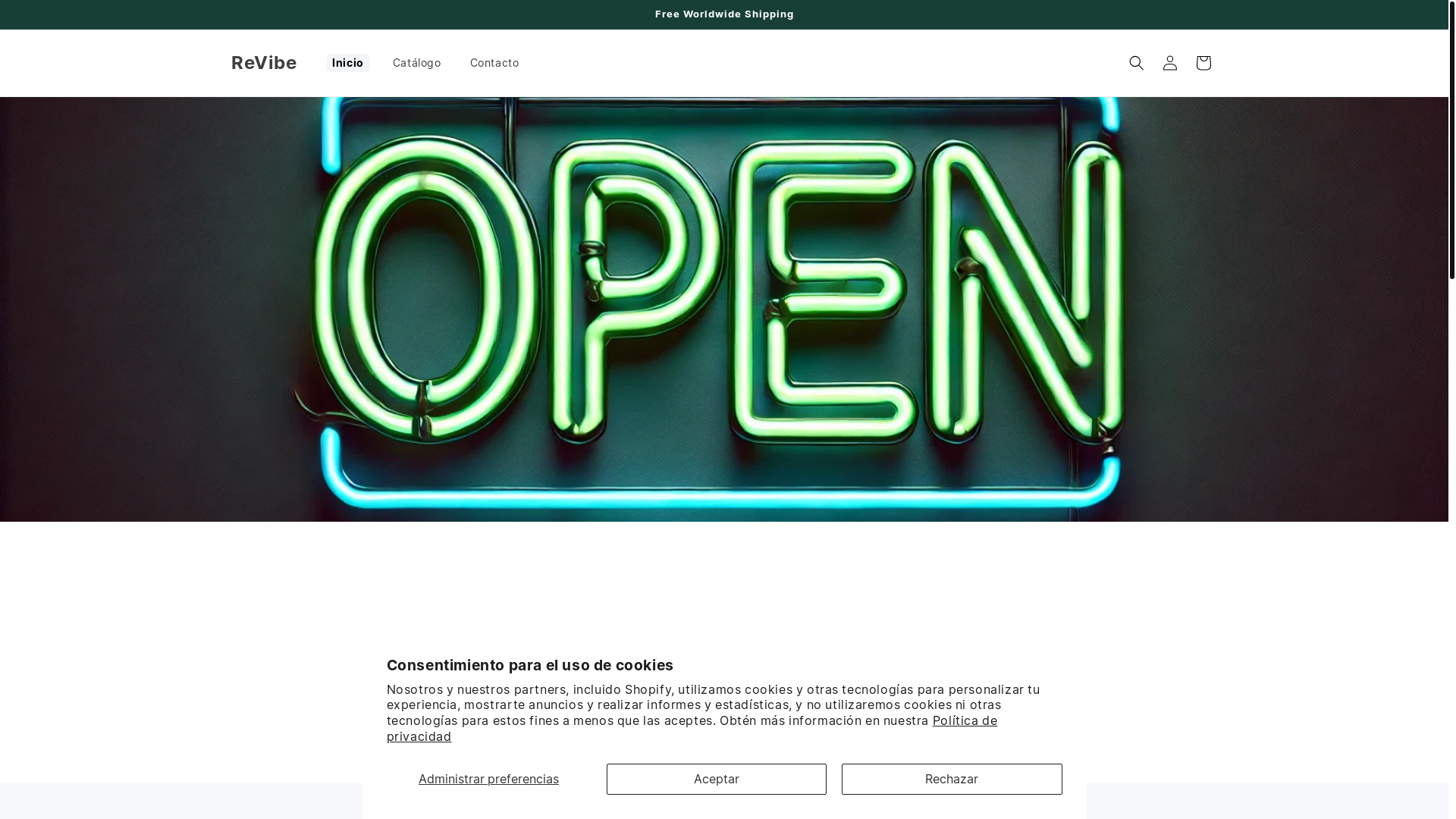 website screenshot of https://revibecare.shop/