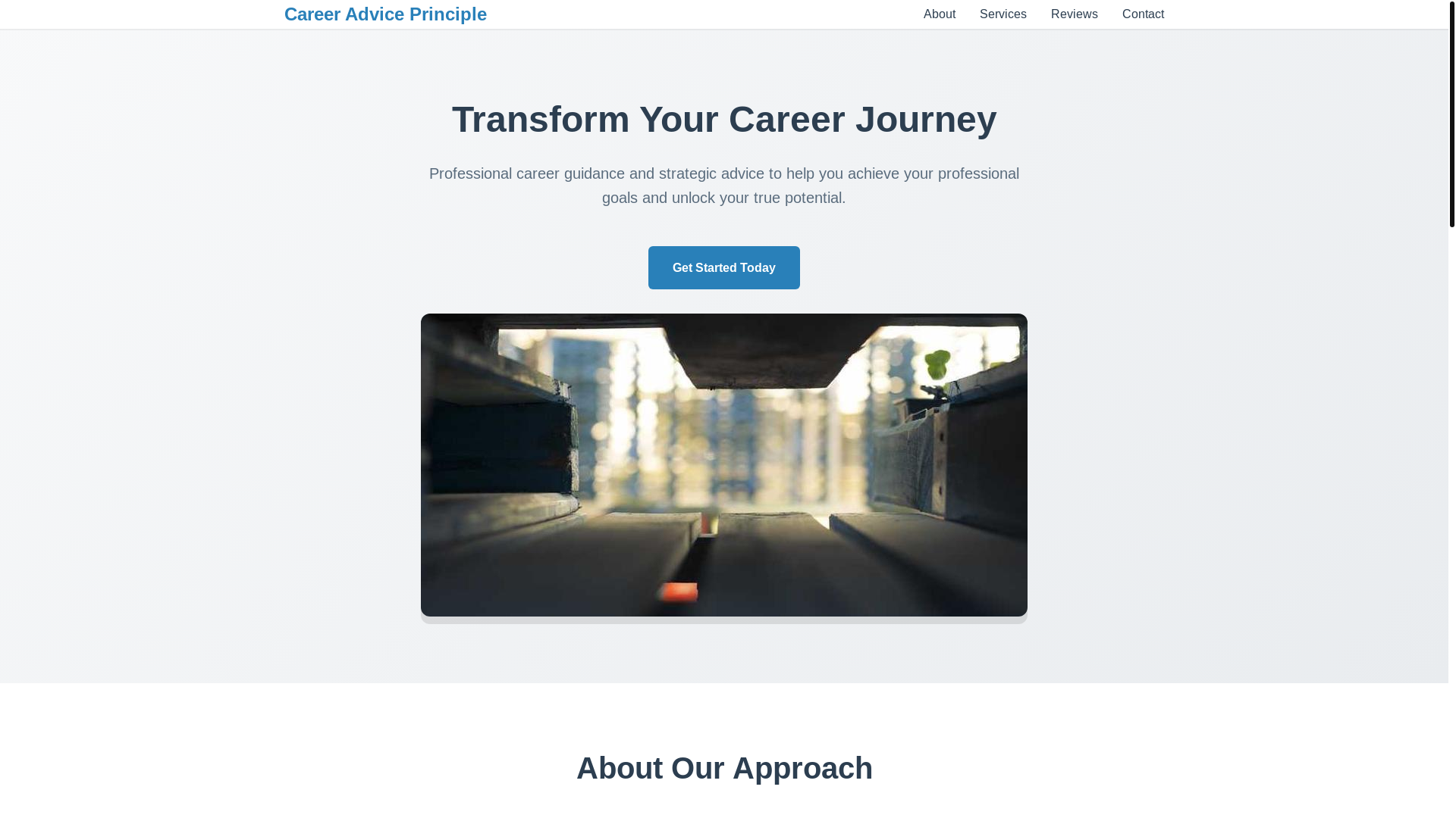 website screenshot of https://careeradviceprinciple.shop/