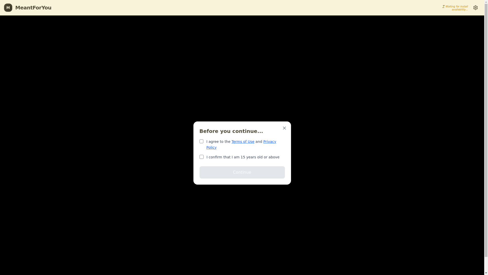 website screenshot of https://meantforyou-pwa.pages.dev/