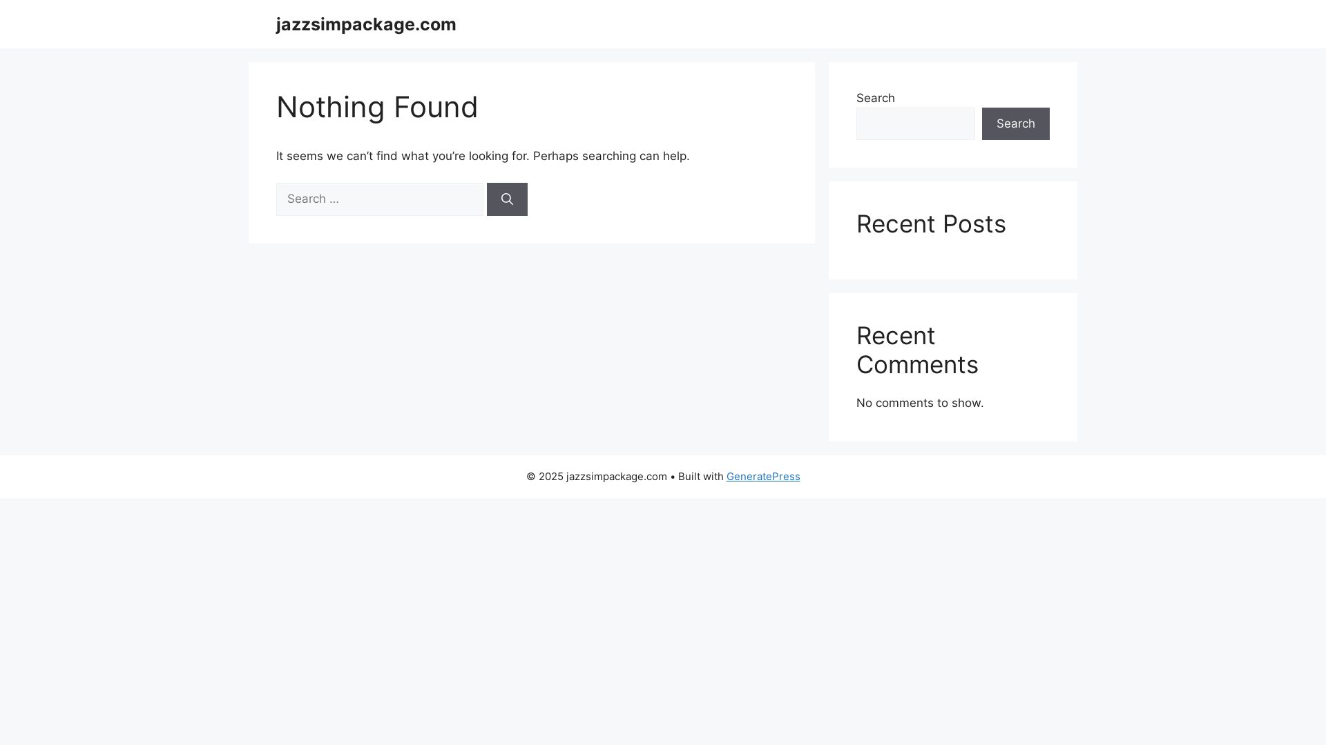 website screenshot of https://jazzsimpackage.com/