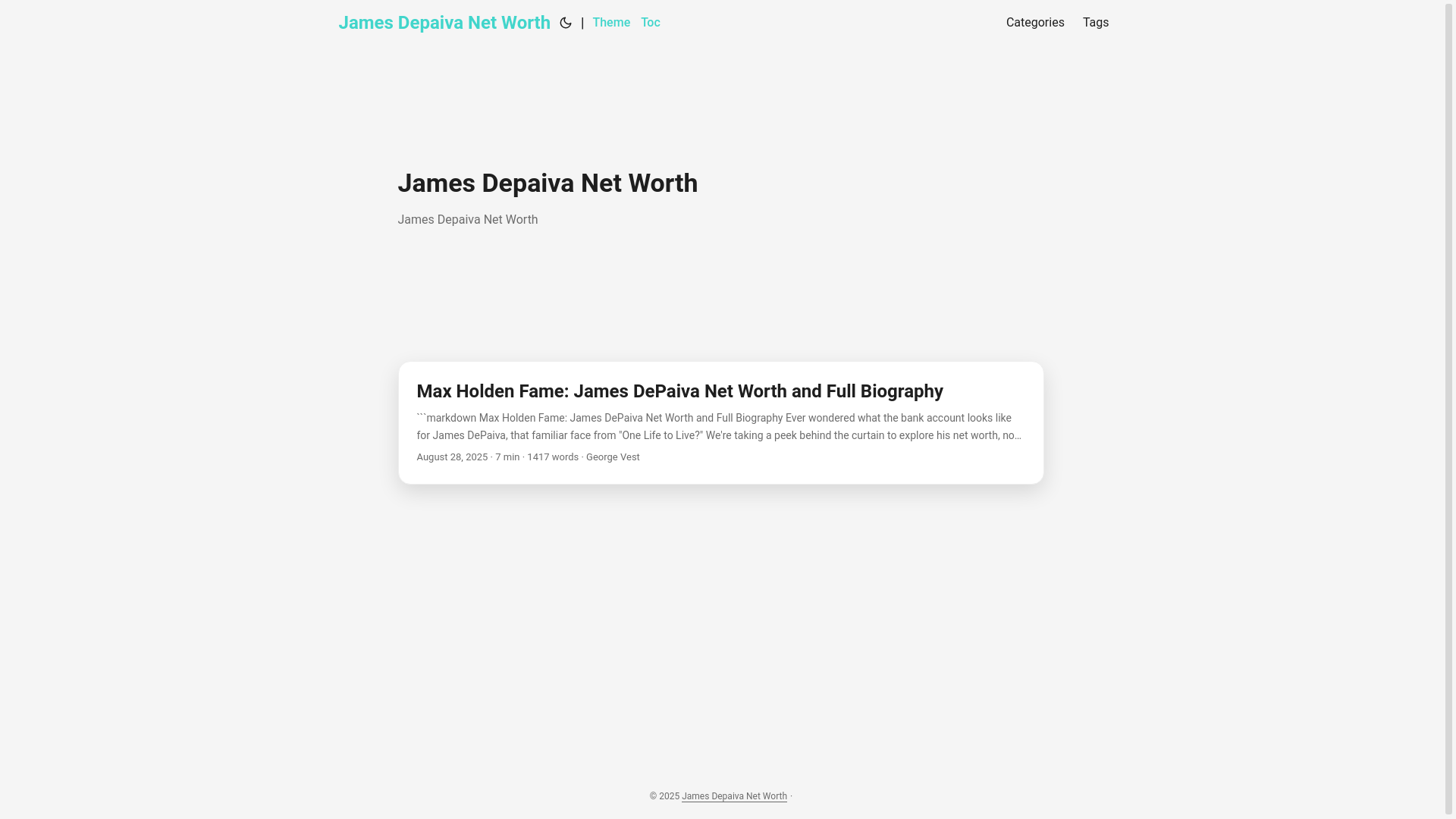 website screenshot of https://james-depaiva-net-worth.pages.dev/