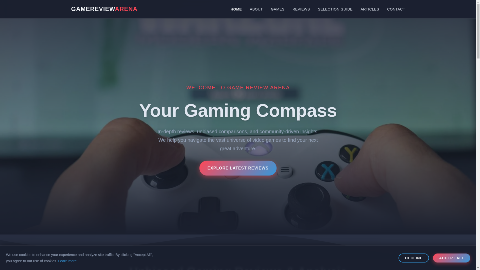 website screenshot of https://gamereview-arena.com/