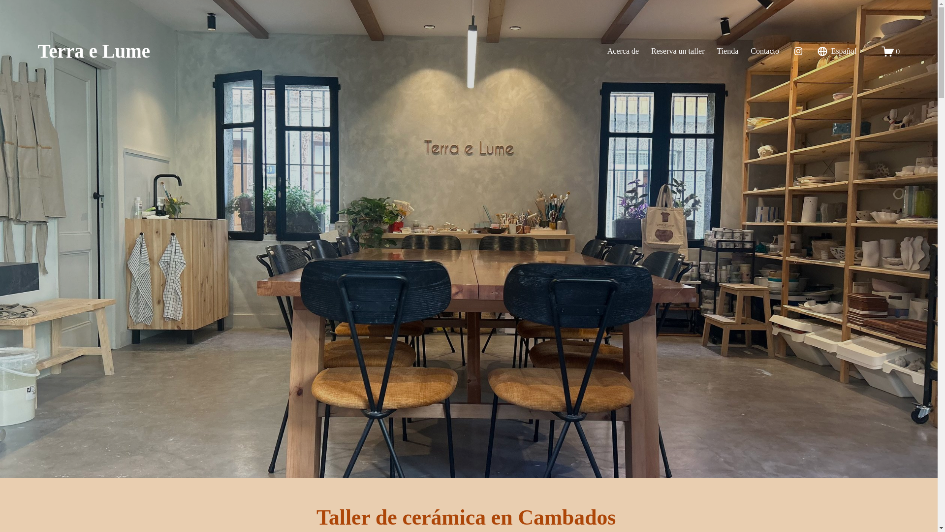 website screenshot of https://terraelumeceramica.com/