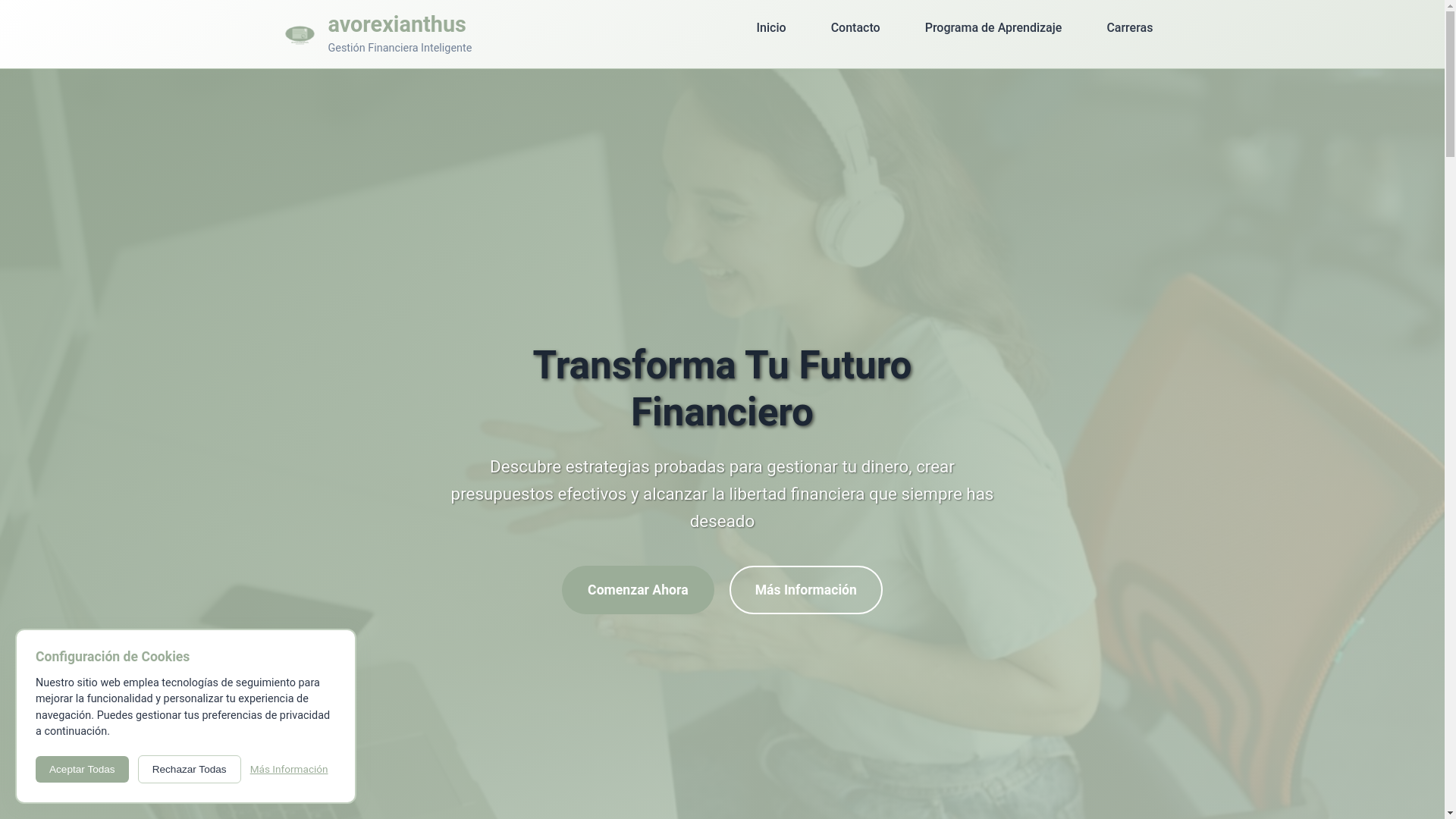 website screenshot of https://avorexianthus.com/