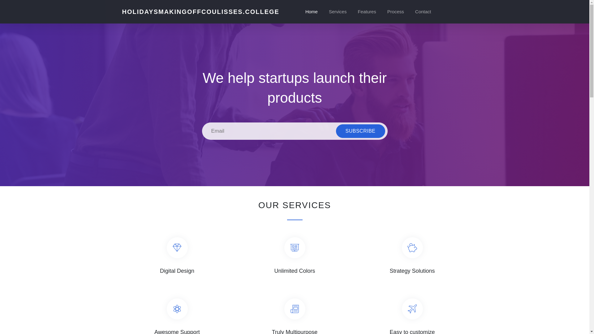 website screenshot of https://holidaysmakingoffcoulisses.college/