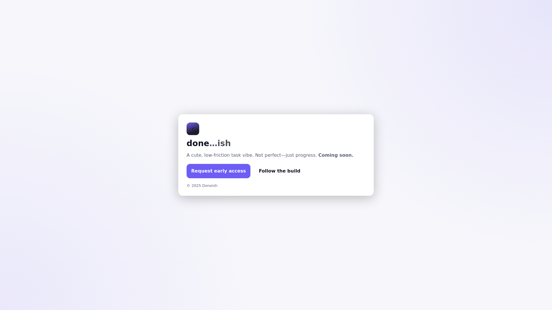 website screenshot of https://doneish-landing.pages.dev/