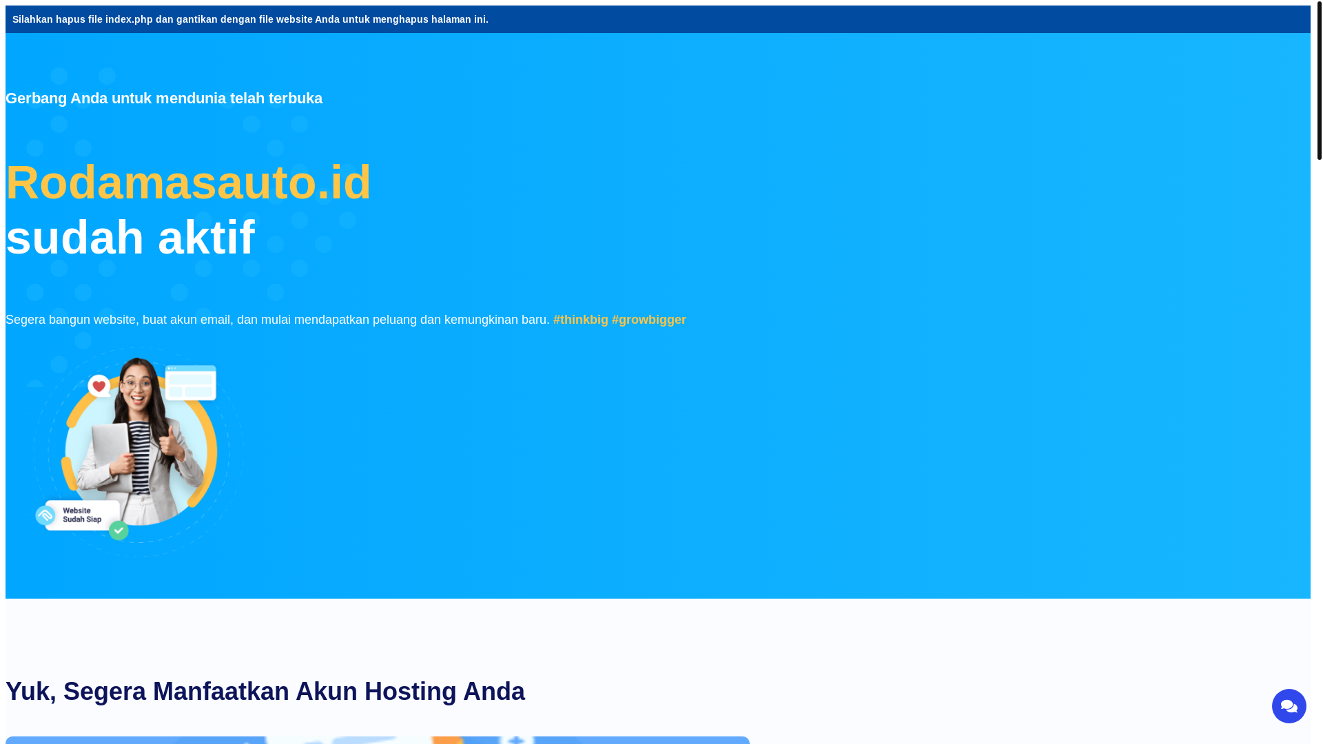website screenshot of https://rodamasauto.id/