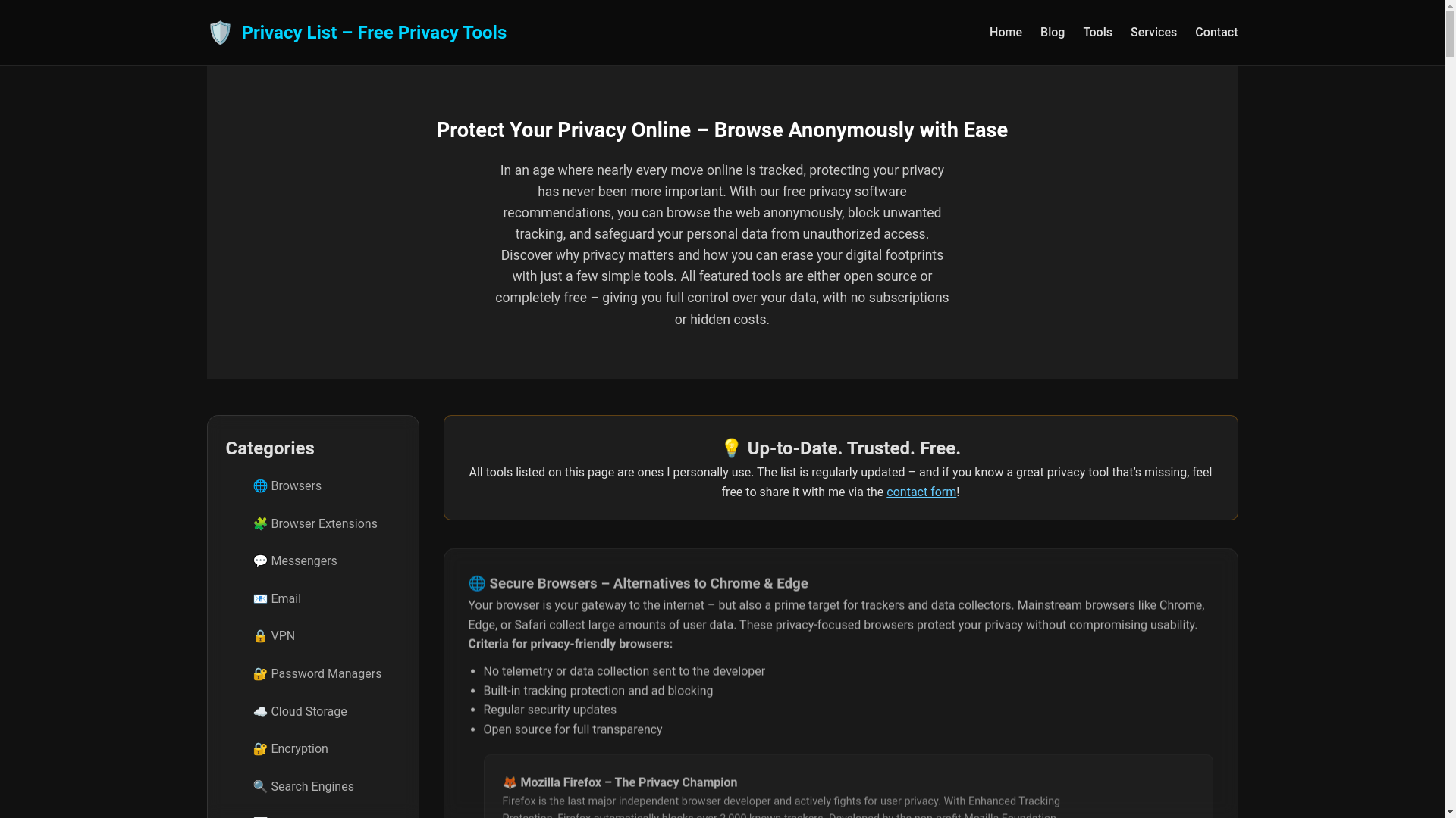 website screenshot of https://pc-privacy-org.pages.dev/