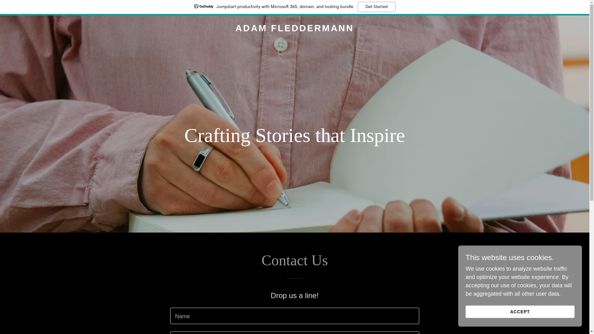 website screenshot of https://adamfleddermann.com/