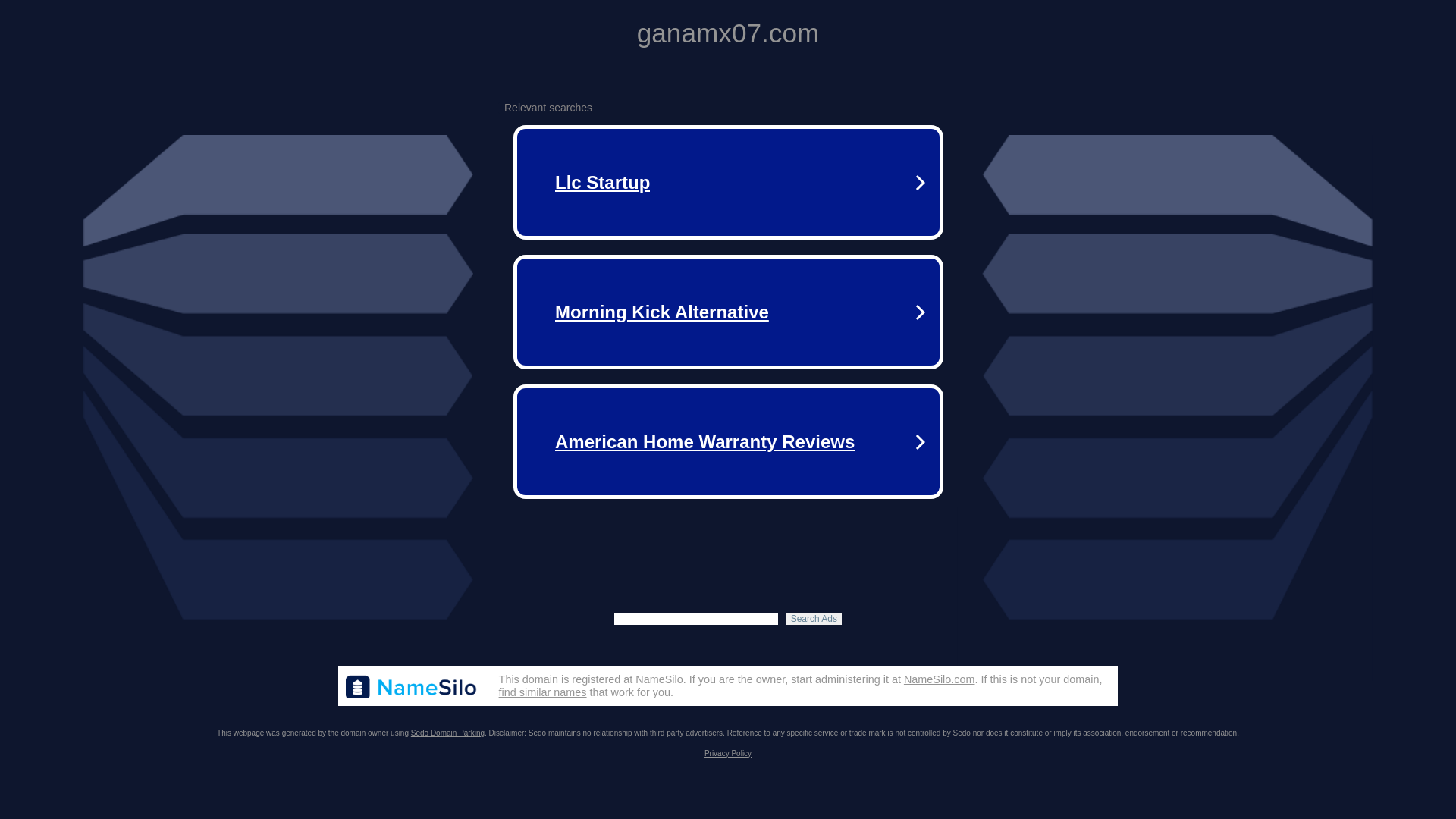 website screenshot of https://ganamx07.com/