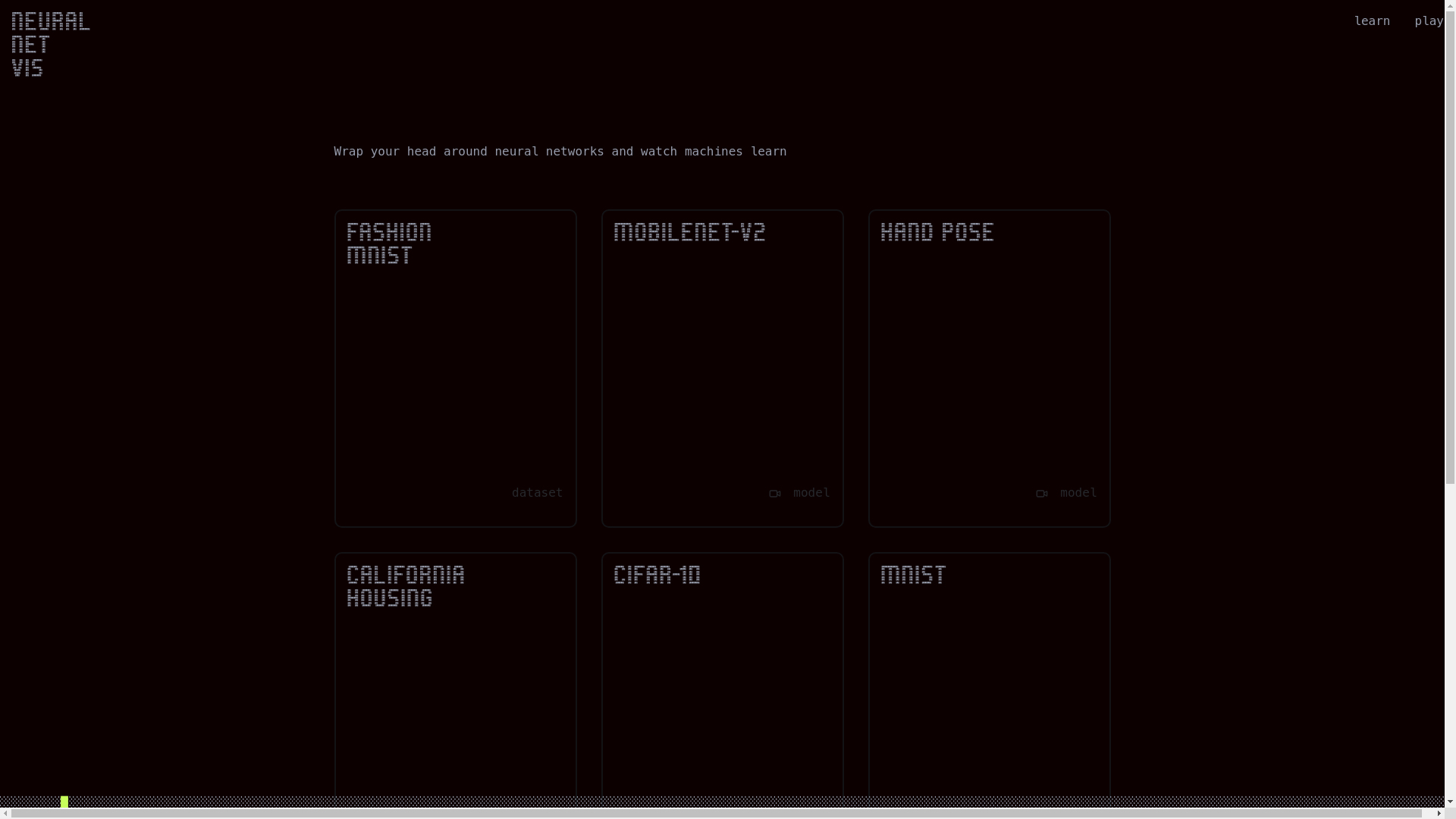 website screenshot of https://neuralnetvis.pages.dev/