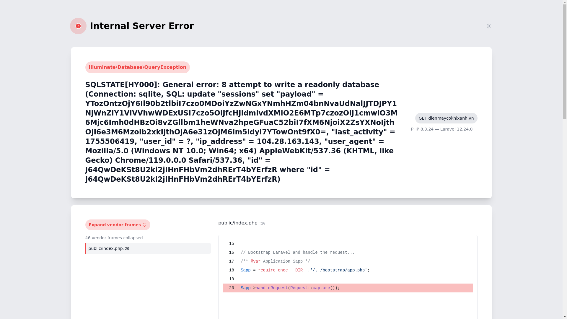 website screenshot of https://dienmaycokhixanh.vn/