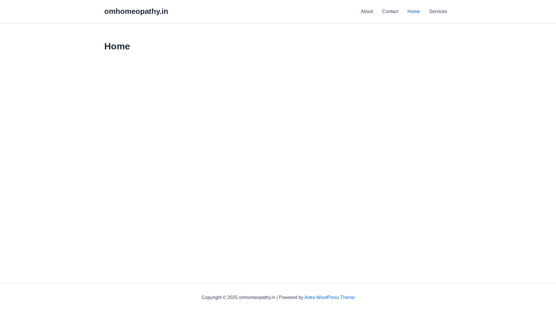 website screenshot of https://omhomeopathy.in/