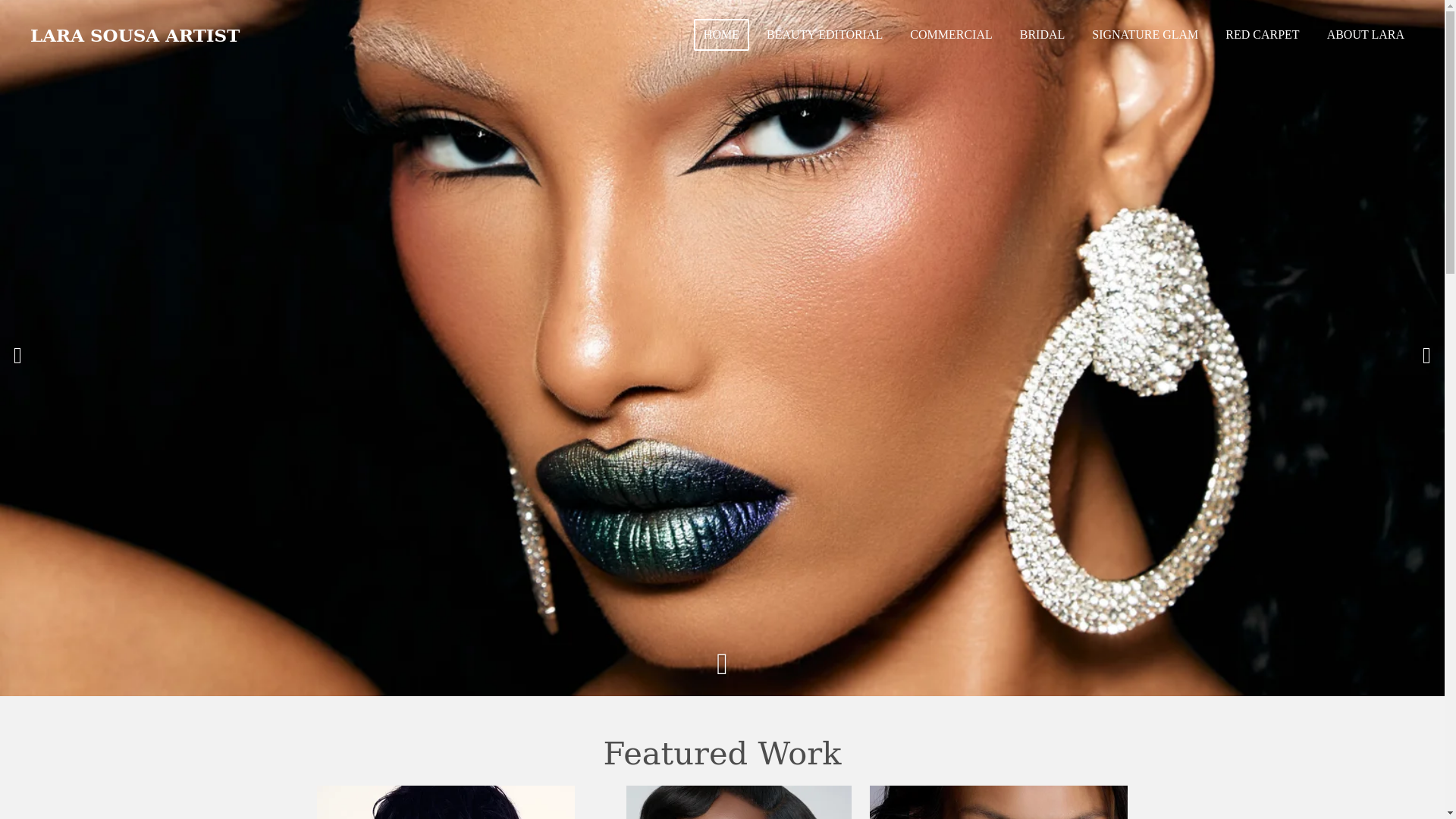 website screenshot of https://larasousaartist.net/